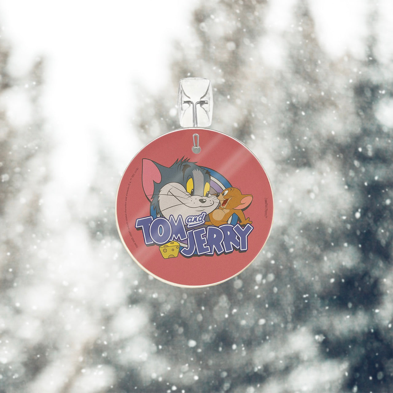 Tom and Jerry (Logo - Pink) StarFire Prints™ Glass Art SPCIR885