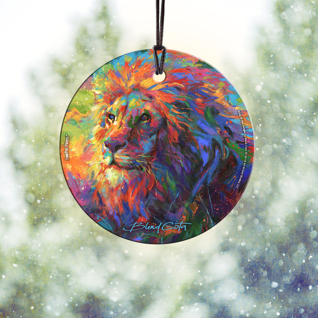 Blend Cota (King of the Jungle) StarFire Prints™ Hanging Glass Print SPCIR952