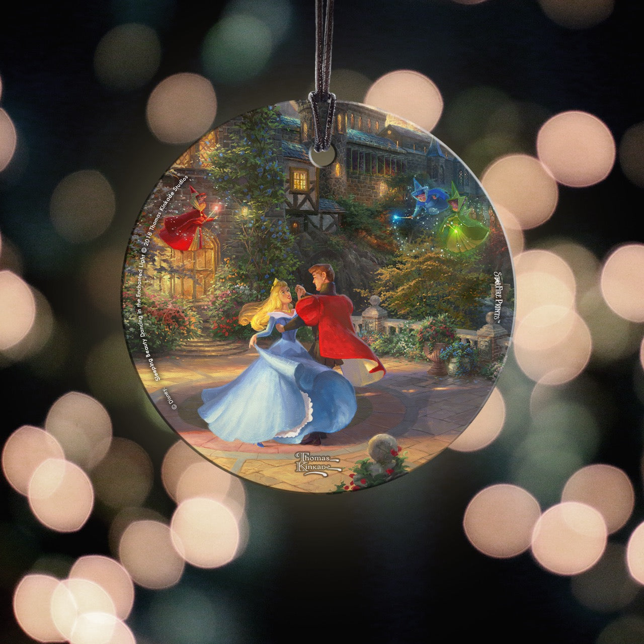 Disney (Sleeping Beauty – Dancing in the Enchanted Light) StarFire Prints™ Hanging Glass Print SPCIR958