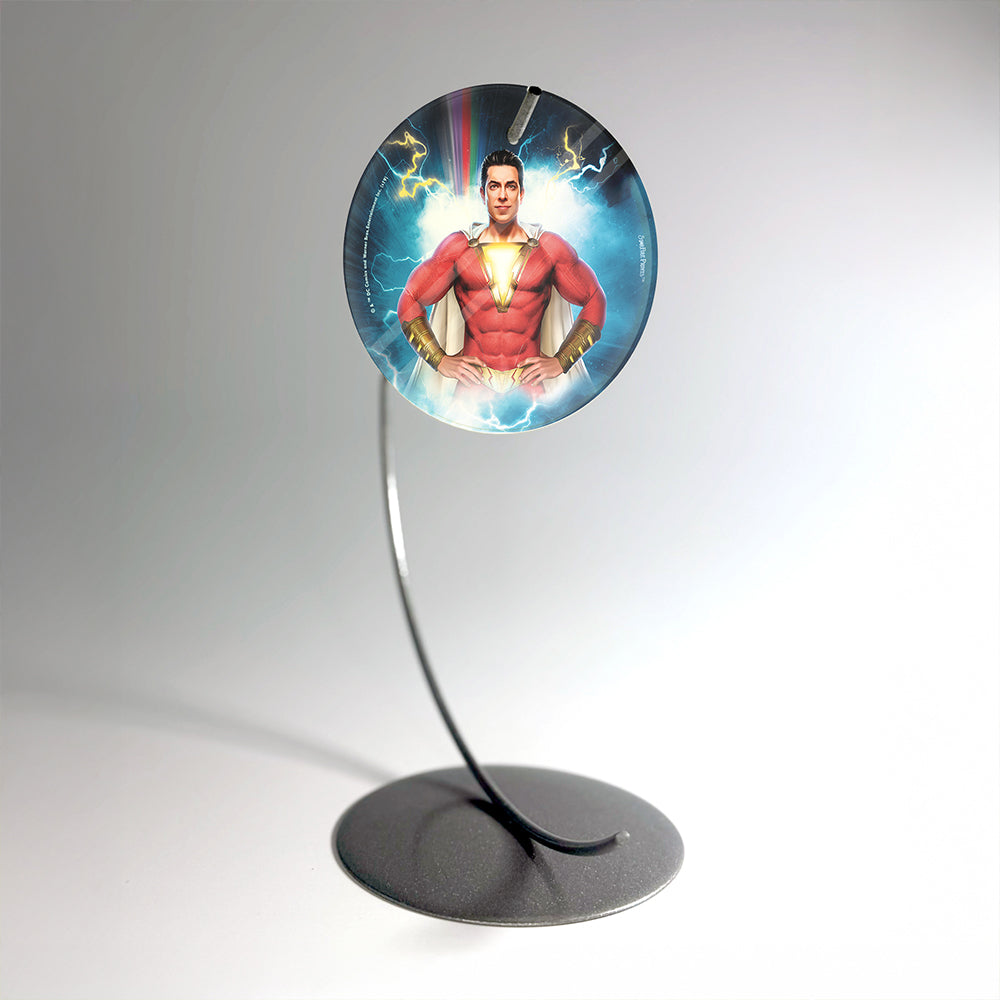 Shazam (The Superhero Inside) 3.5” StarFire Prints™ Glass Art SPCIR977