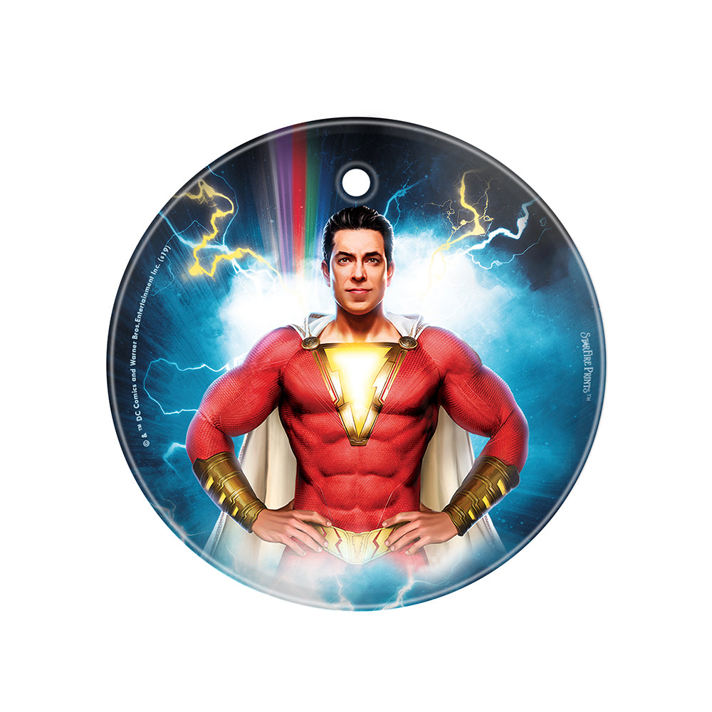 Shazam (The Superhero Inside) 3.5” StarFire Prints™ Glass Art SPCIR977