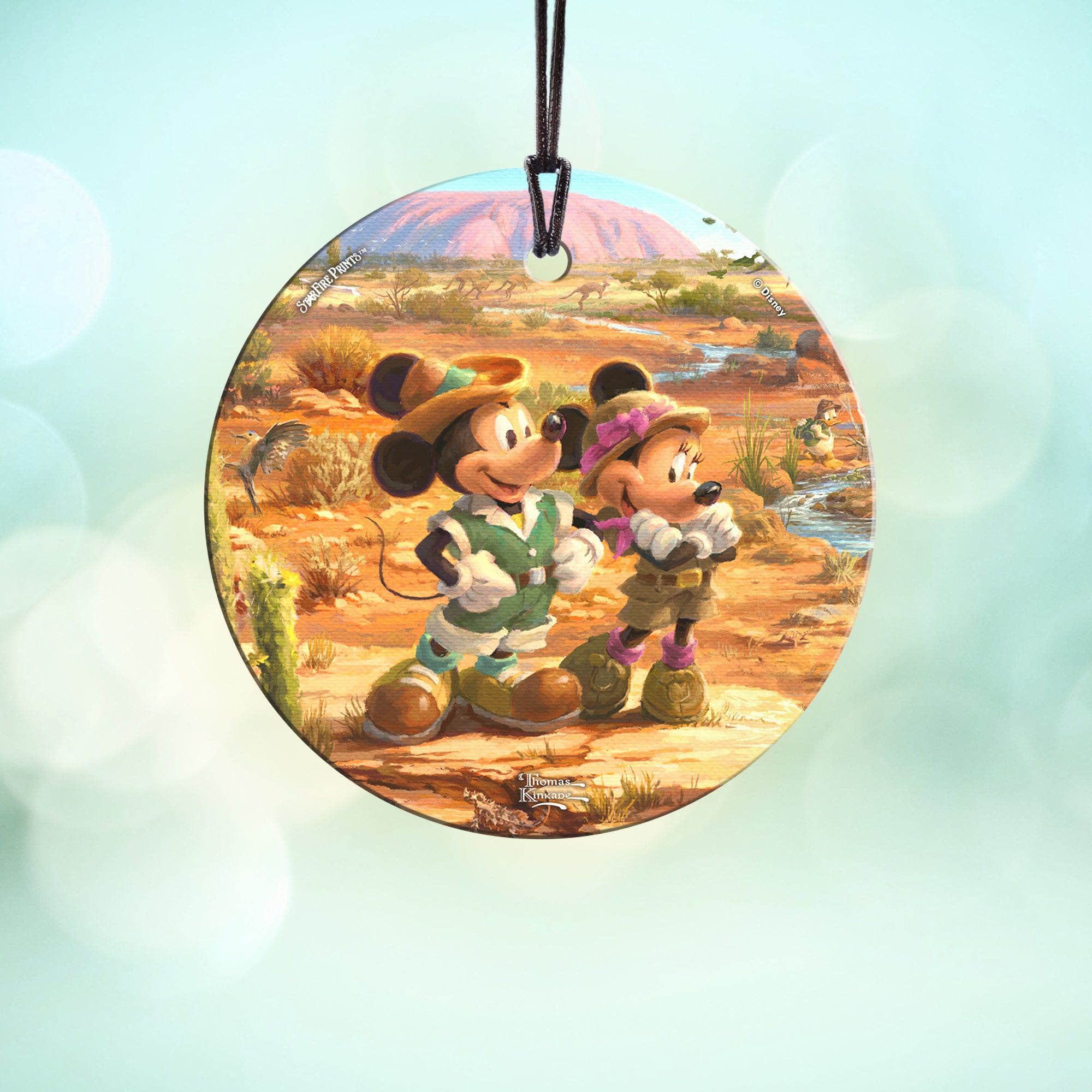Disney (Minnie and Mickey in the Outback) StarFire Prints™ Hanging Glass Print SPCIR988