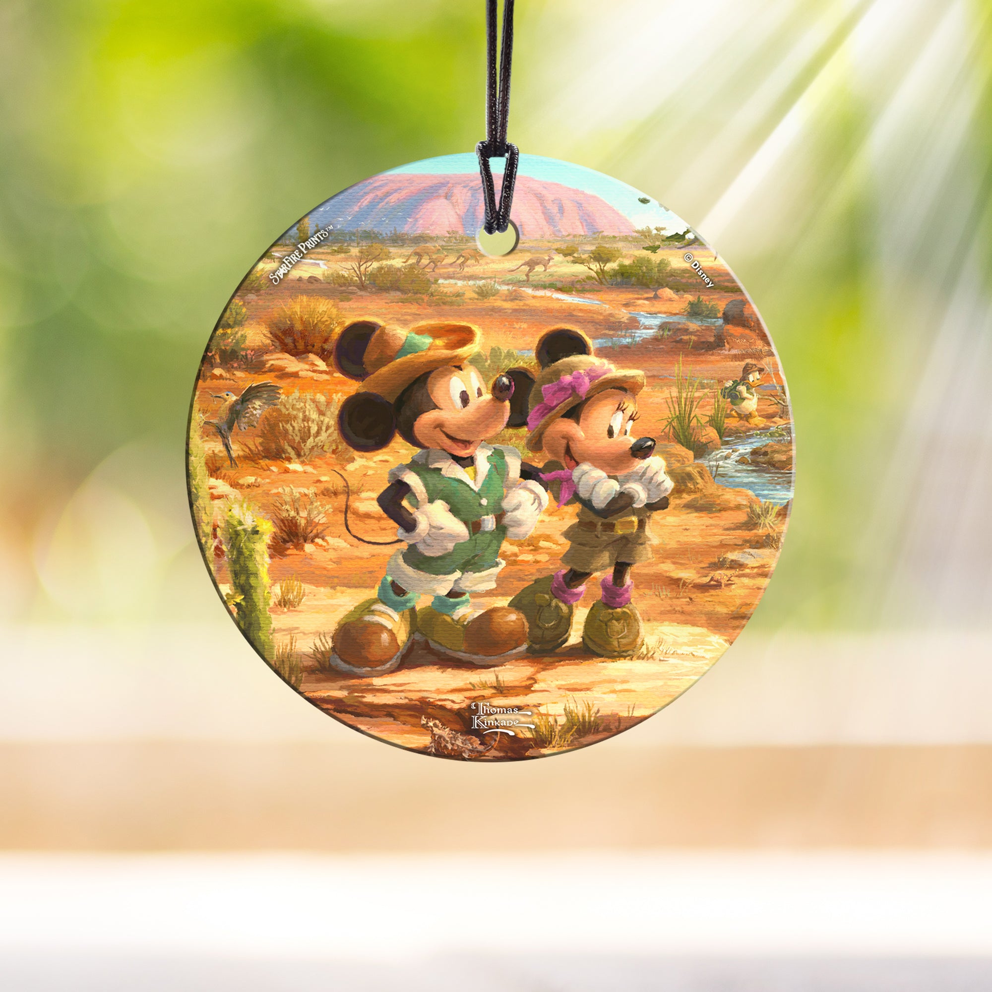 Disney (Minnie and Mickey in the Outback) StarFire Prints™ Hanging Glass Print SPCIR988