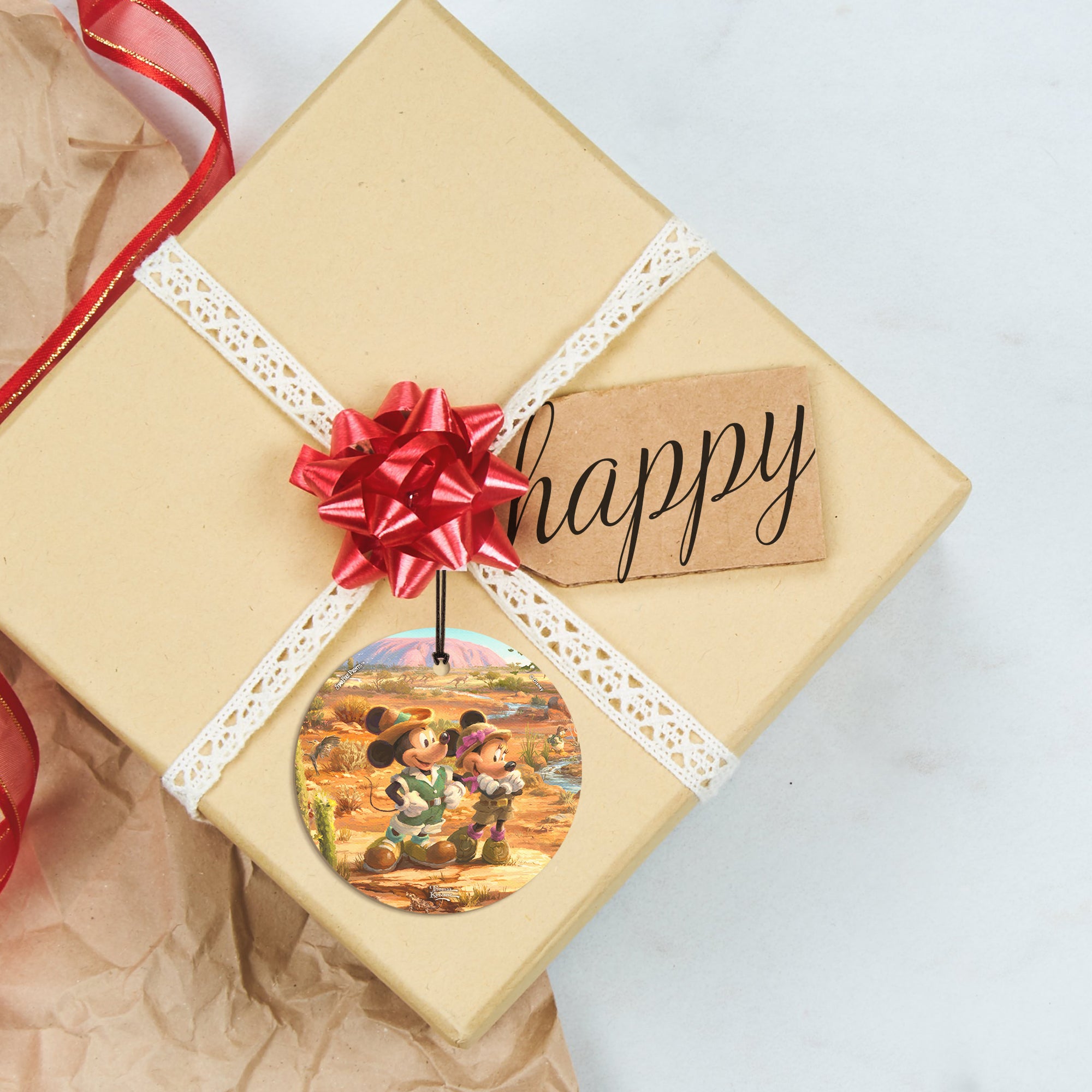 Disney (Minnie and Mickey in the Outback) StarFire Prints™ Hanging Glass Print SPCIR988