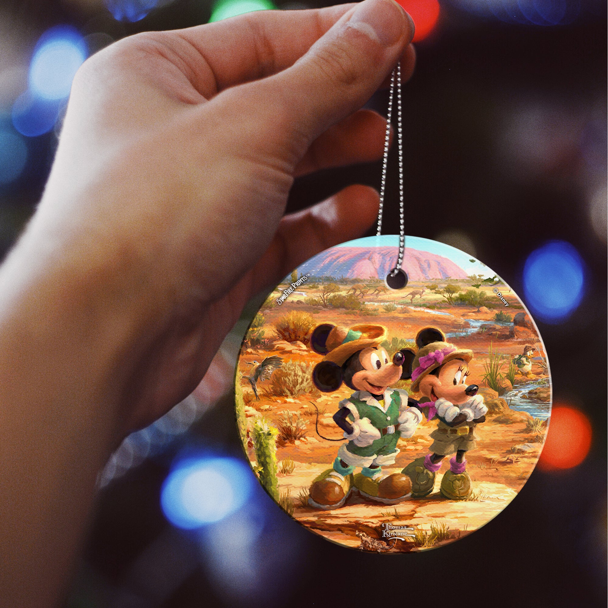 Disney (Minnie and Mickey in the Outback) StarFire Prints™ Hanging Glass Print SPCIR988
