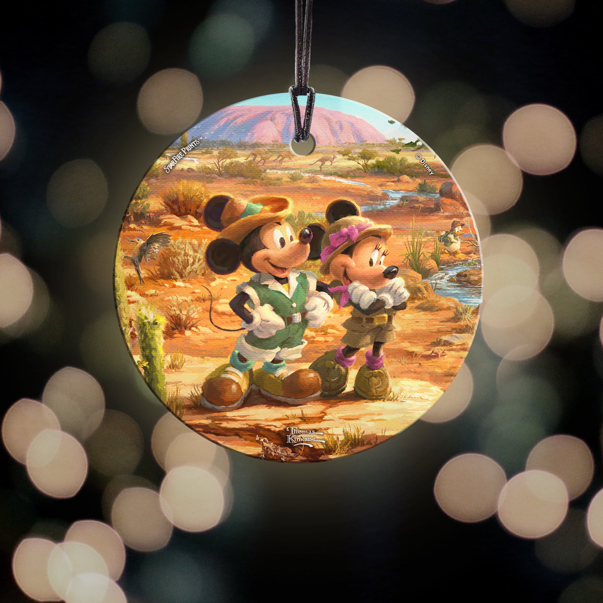 Disney (Minnie and Mickey in the Outback) StarFire Prints™ Hanging Glass Print SPCIR988