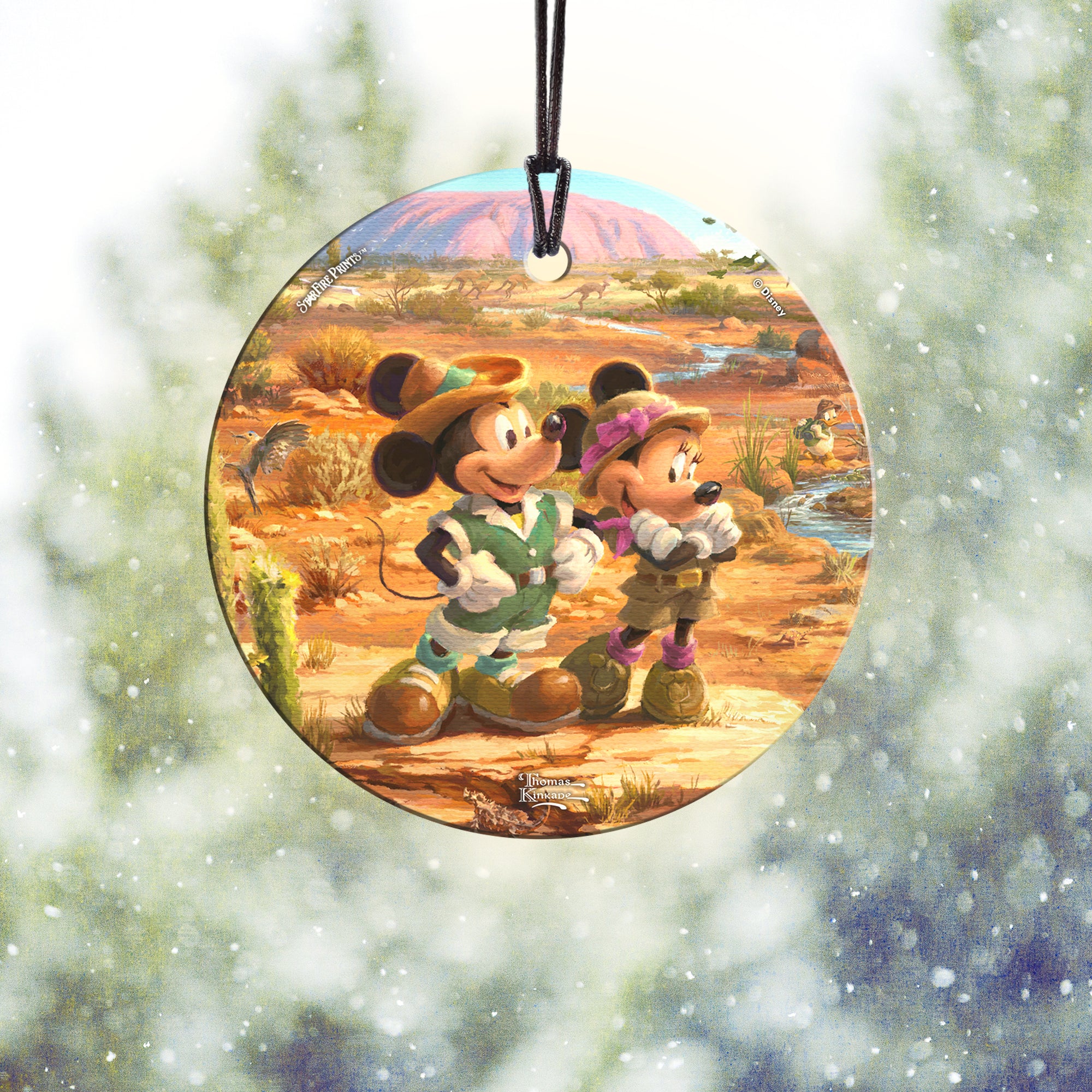 Disney (Minnie and Mickey in the Outback) StarFire Prints™ Hanging Glass Print SPCIR988