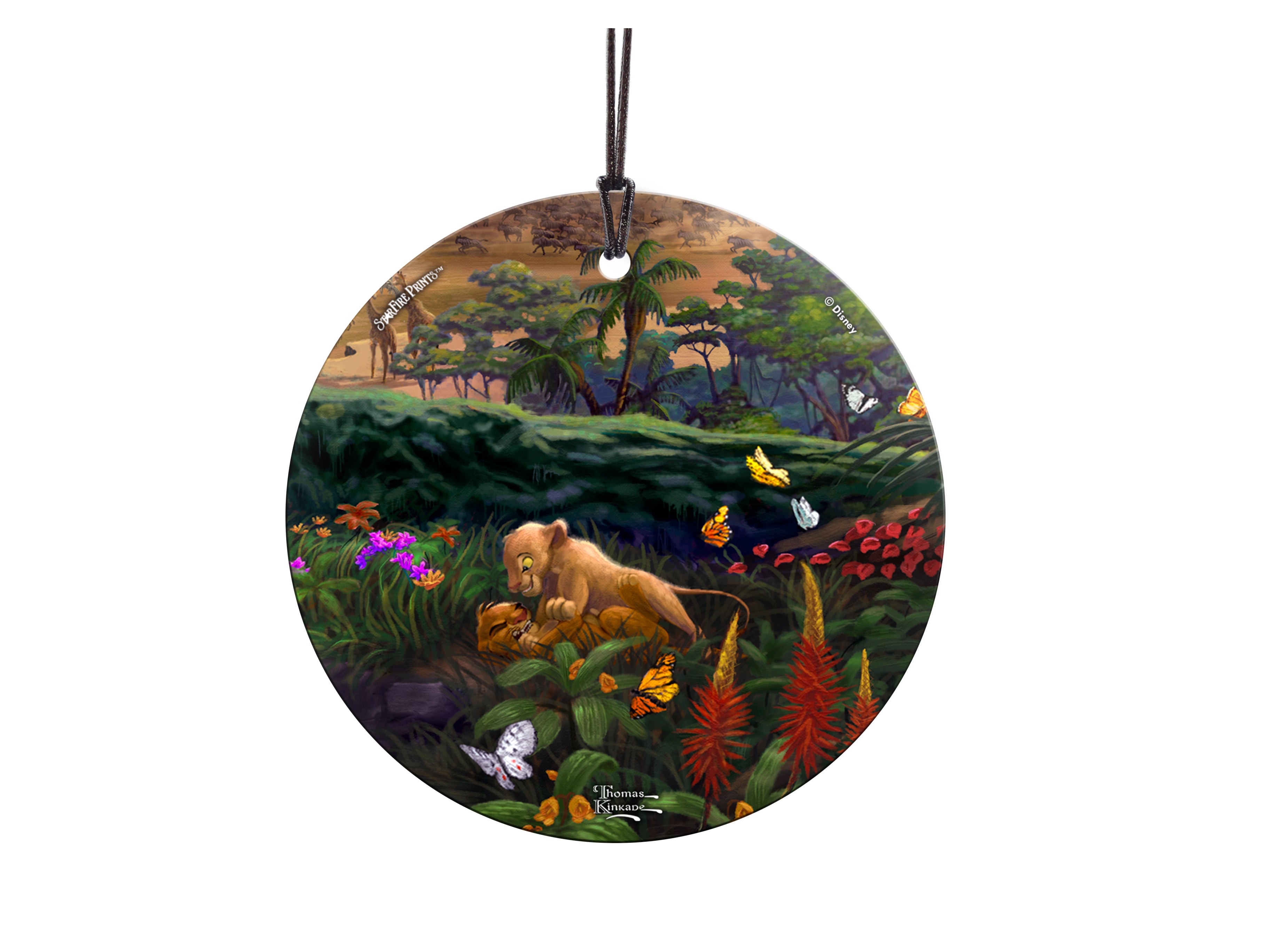 Disney (Lion King Return to Pride Rock - Young Simba and Nala) StarFire Prints™ Hanging Glass Print SPCIR990