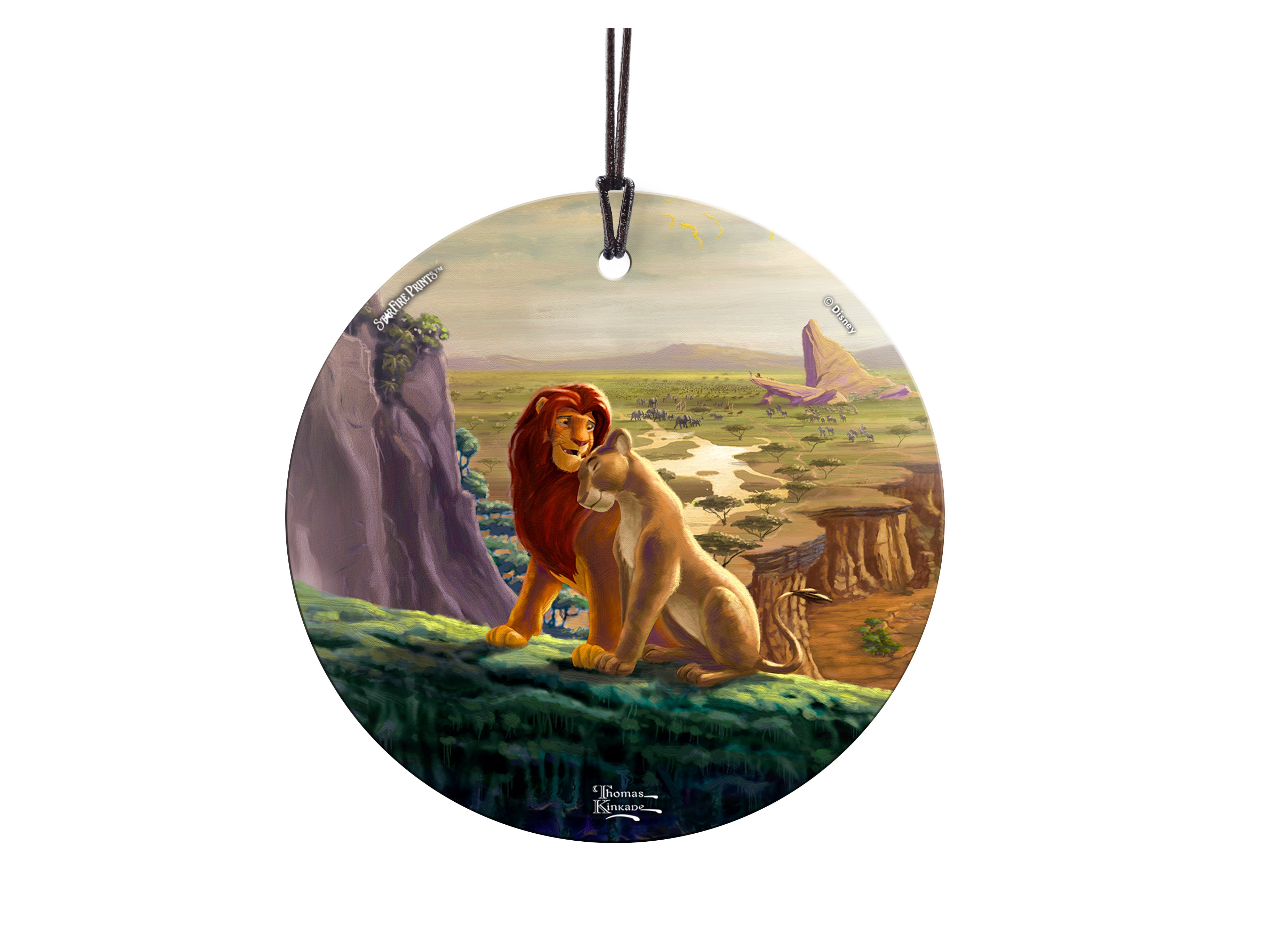 Disney (The Lion King Return to Pride Rock - Simba and Nala) StarFire Prints™ Hanging Glass Print SPCIR991