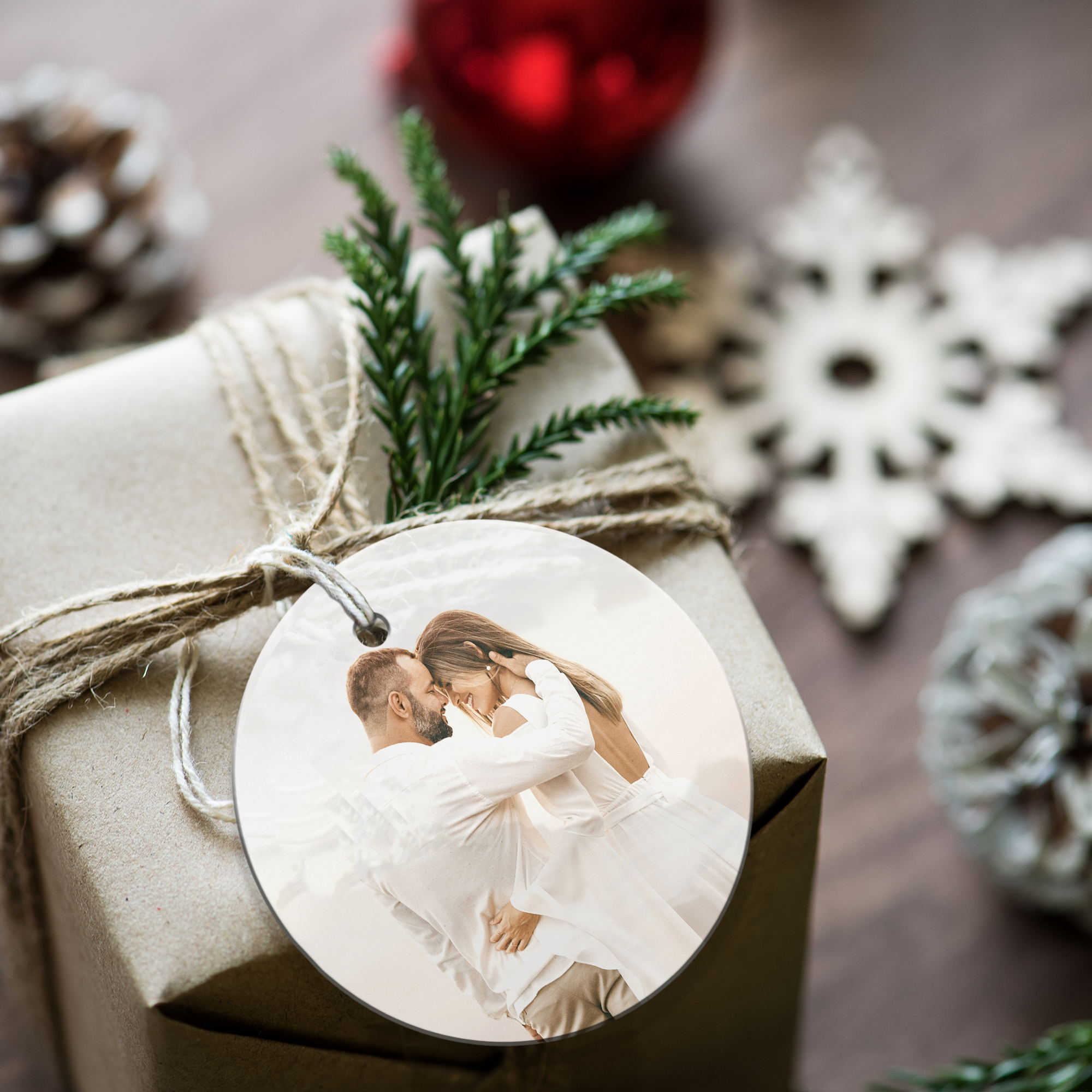 3.5" Circle Shaped Hanging Glass Prints - Add Your Photo!