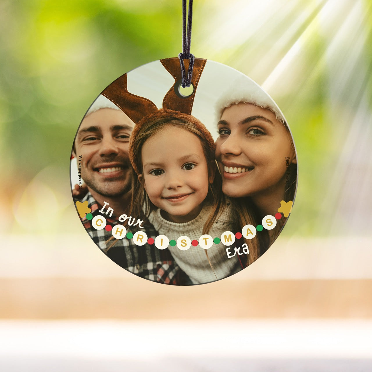 Trend Setters Original (In Our Christmas Era - Personalized) StarFire Prints Hanging Glass Print SPCIRU1335