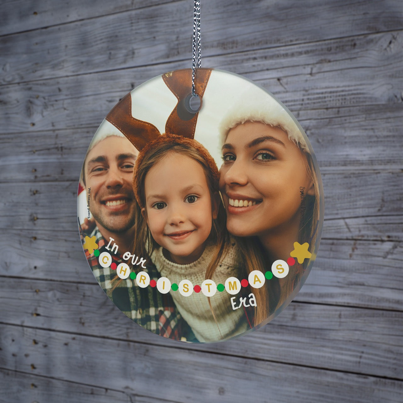 Trend Setters Original (In Our Christmas Era - Personalized) StarFire Prints Hanging Glass Print SPCIRU1335