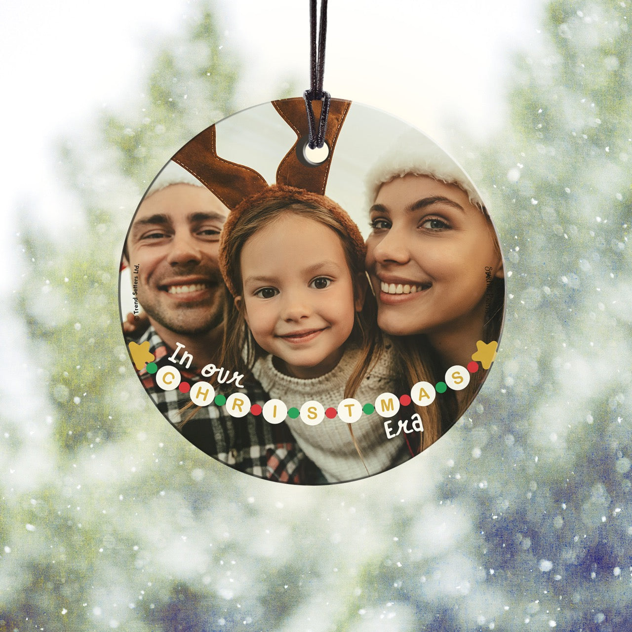 Trend Setters Original (In Our Christmas Era - Personalized) StarFire Prints Hanging Glass Print SPCIRU1335