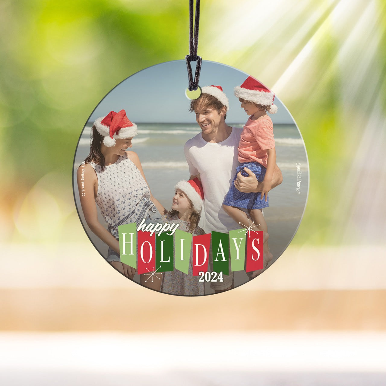 Trend Setters Original (Vintage Holidays - Personalized) StarFire Prints Hanging Glass Print SPCIRU1336