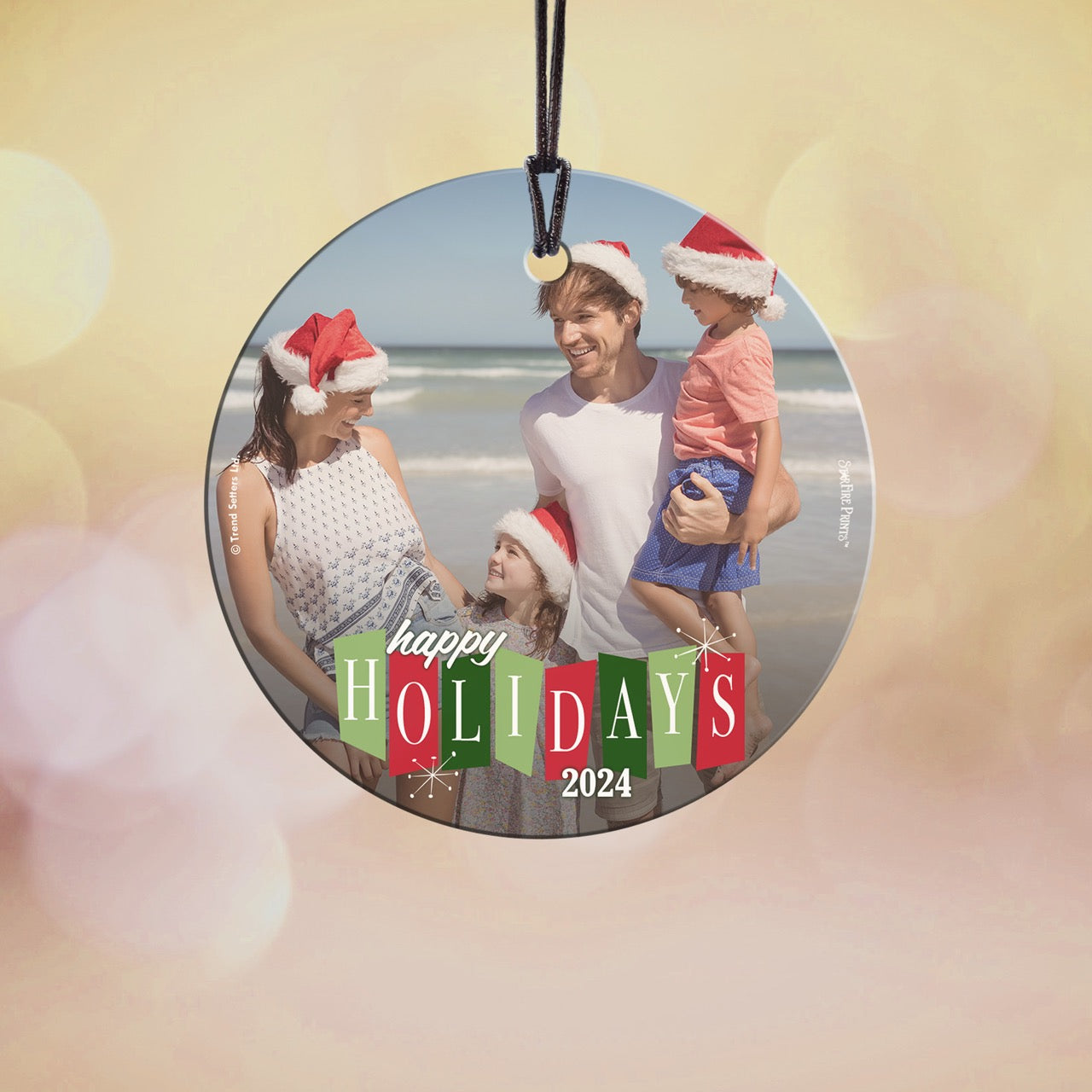 Trend Setters Original (Vintage Holidays - Personalized) StarFire Prints Hanging Glass Print SPCIRU1336