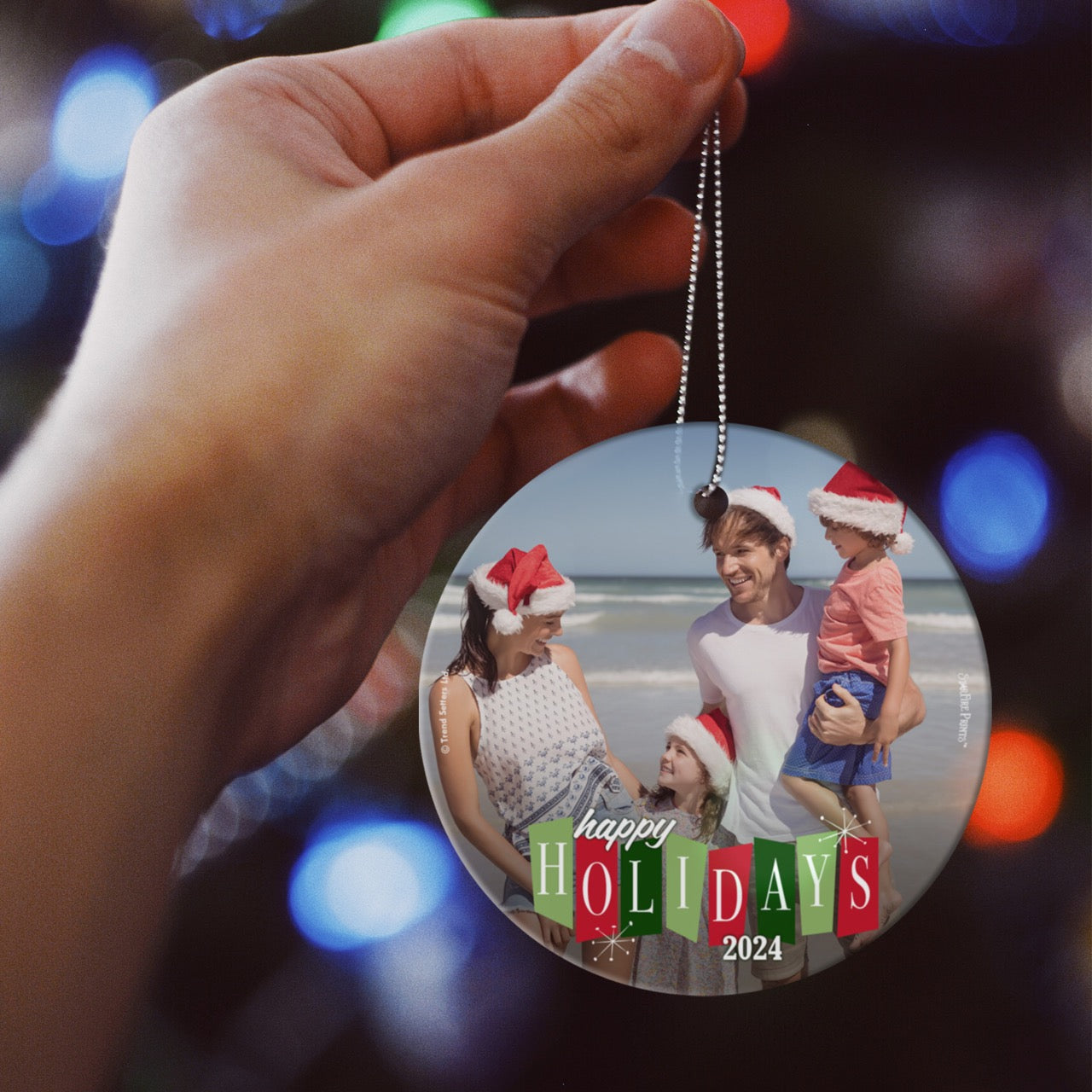 Trend Setters Original (Vintage Holidays - Personalized) StarFire Prints Hanging Glass Print SPCIRU1336