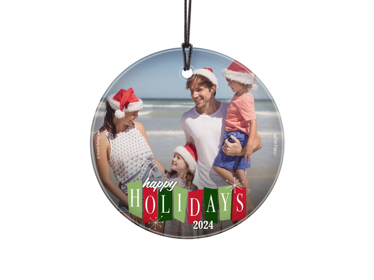 Trend Setters Original (Vintage Holidays - Personalized) StarFire Prints Hanging Glass Print SPCIRU1336