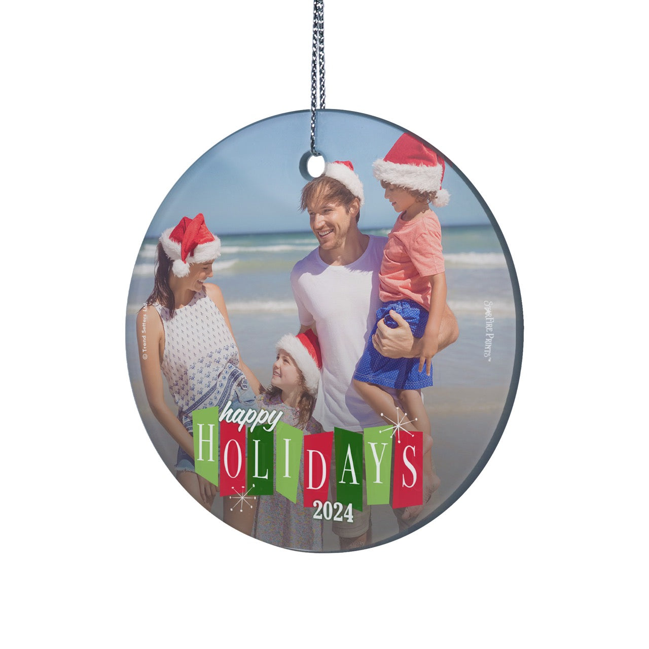 Trend Setters Original (Vintage Holidays - Personalized) StarFire Prints Hanging Glass Print SPCIRU1336