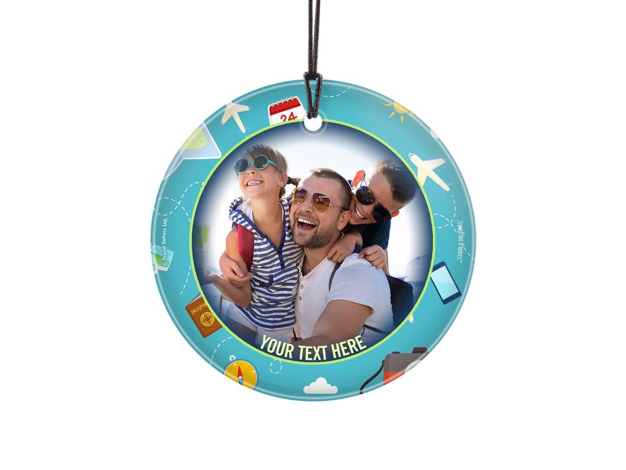 Trend Setters Original (Family Travel – Personalized) StarFire Prints™ Hanging Glass Print SPCIRU1352