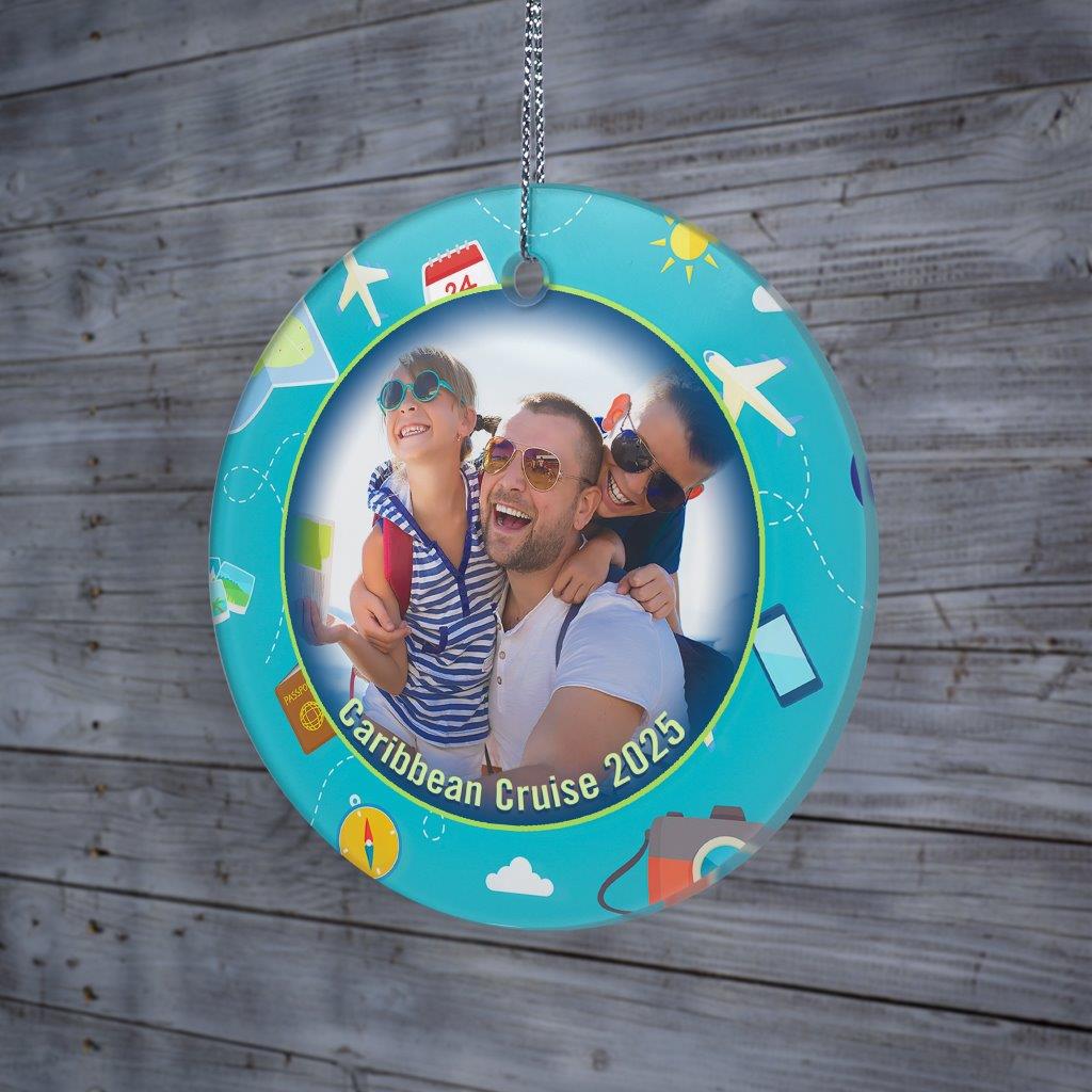 Trend Setters Original (Family Travel – Personalized) StarFire Prints™ Hanging Glass Print SPCIRU1352