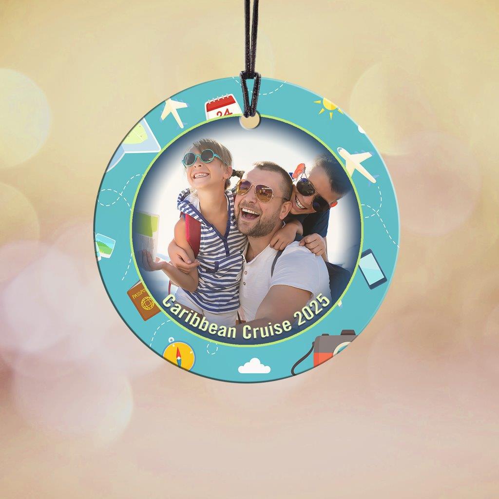 Trend Setters Original (Family Travel – Personalized) StarFire Prints™ Hanging Glass Print SPCIRU1352