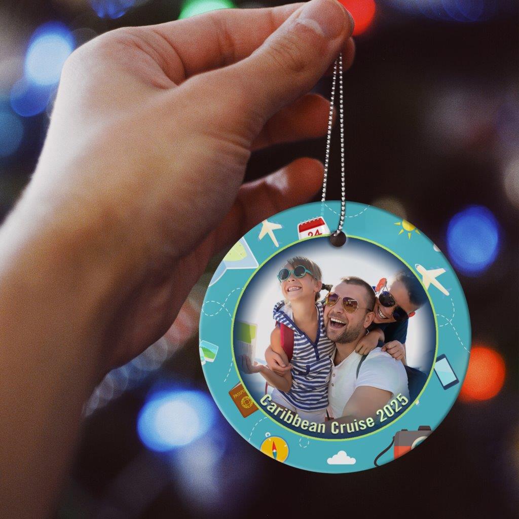 Trend Setters Original (Family Travel – Personalized) StarFire Prints™ Hanging Glass Print SPCIRU1352