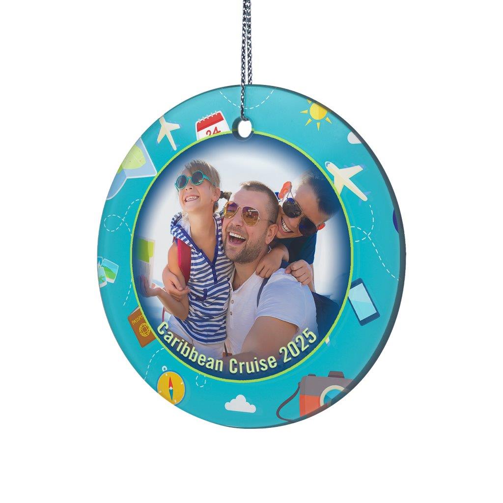 Trend Setters Original (Family Travel – Personalized) StarFire Prints™ Hanging Glass Print SPCIRU1352