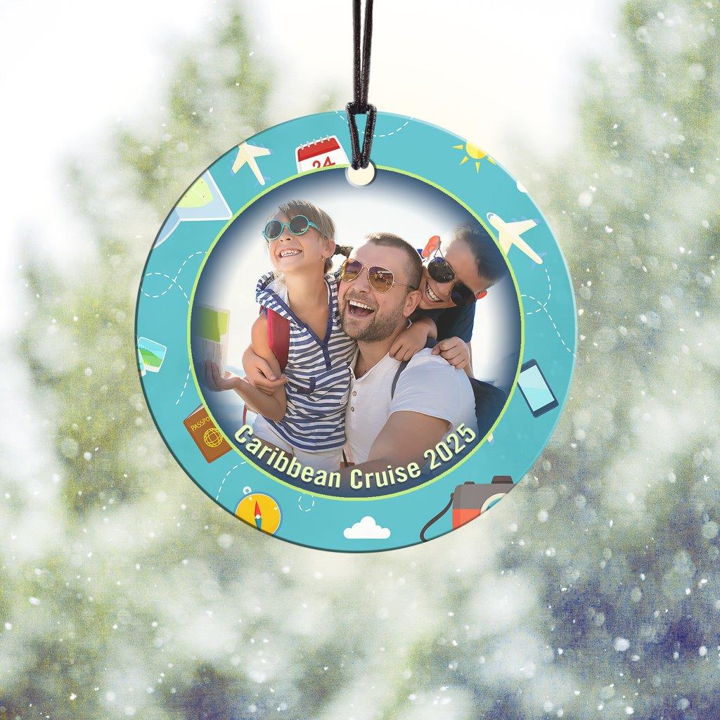 Trend Setters Original (Family Travel – Personalized) StarFire Prints™ Hanging Glass Print SPCIRU1352