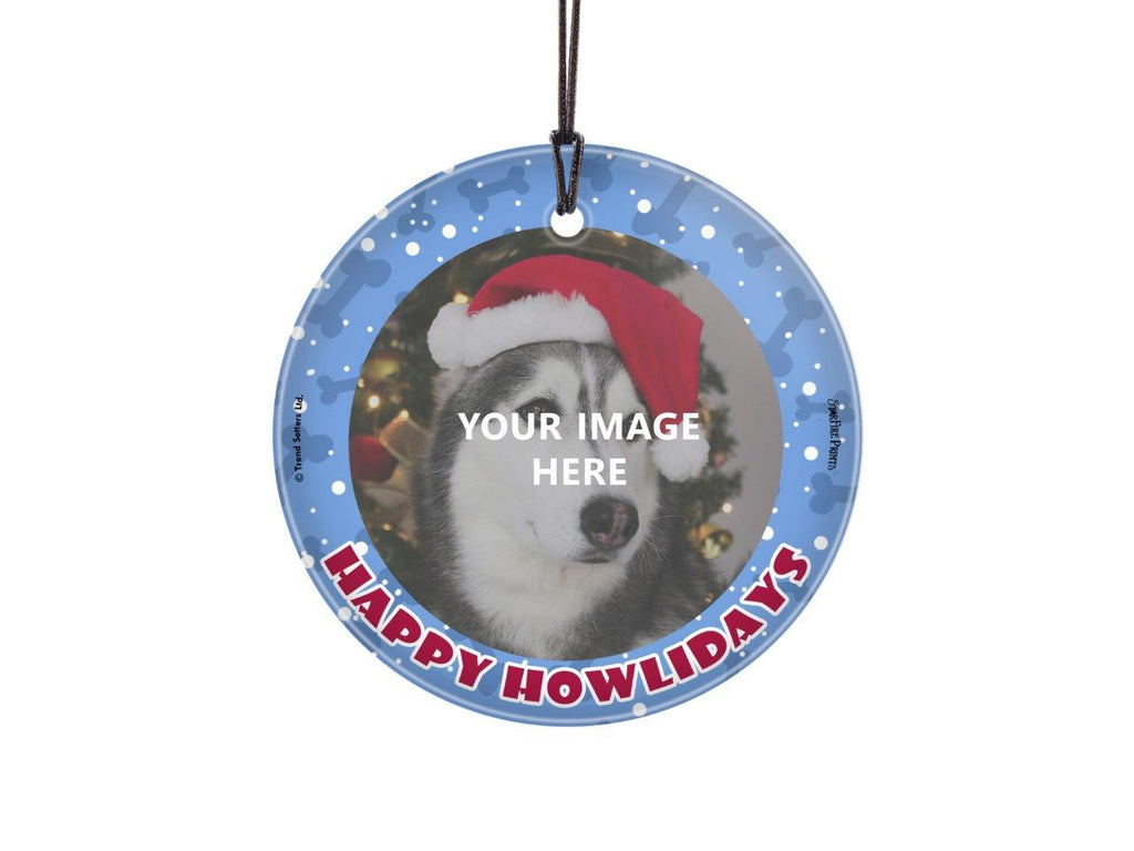 Trend Setters Original (Happy Howlidays) Personalized StarFire Prints™ Hanging Glass Print Photo Upload SPCIRU1367