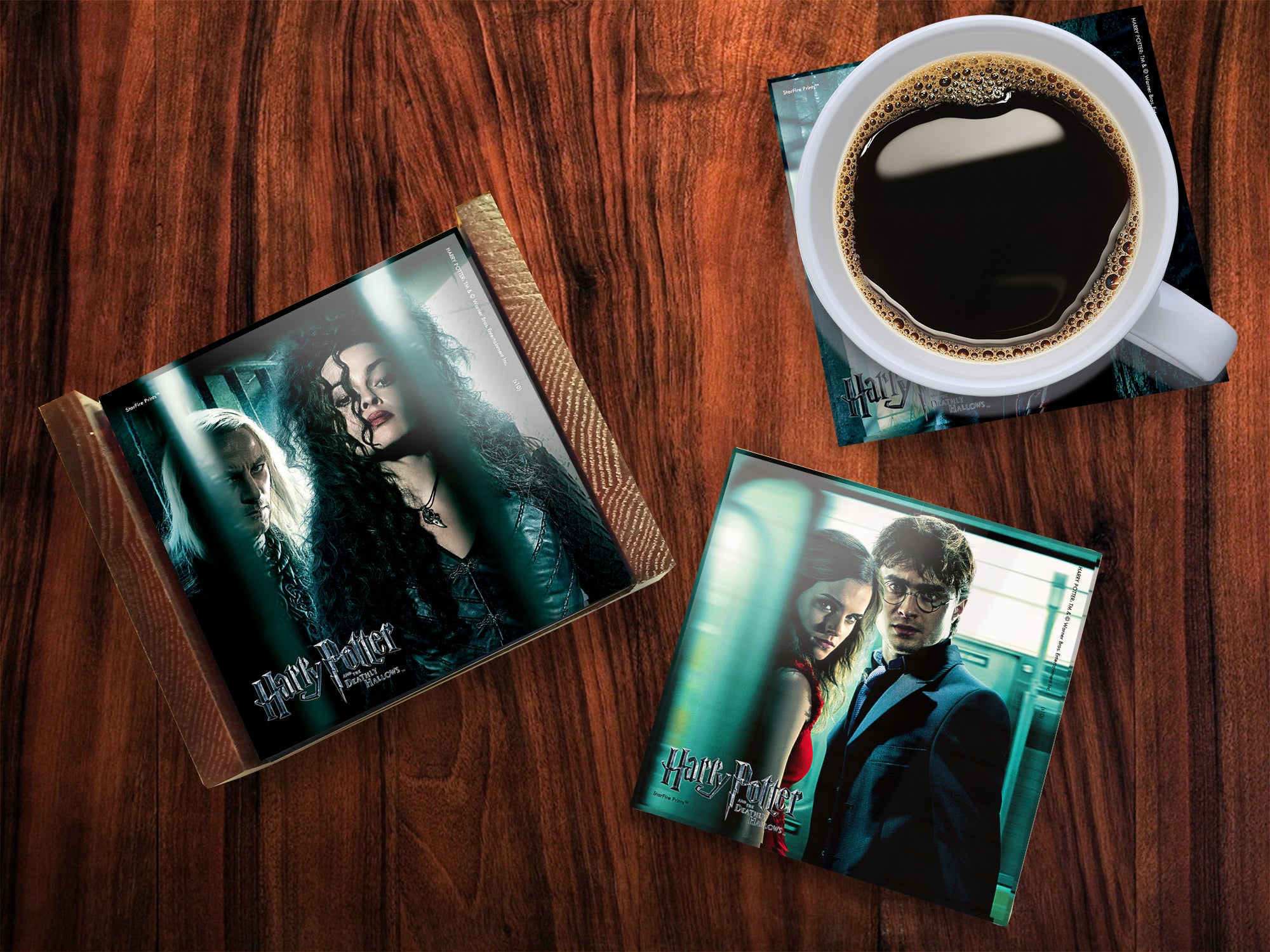 Harry Potter (The Deathly Hallows) StarFire Prints™ Glass Coaster Set of Four SPCSTR049