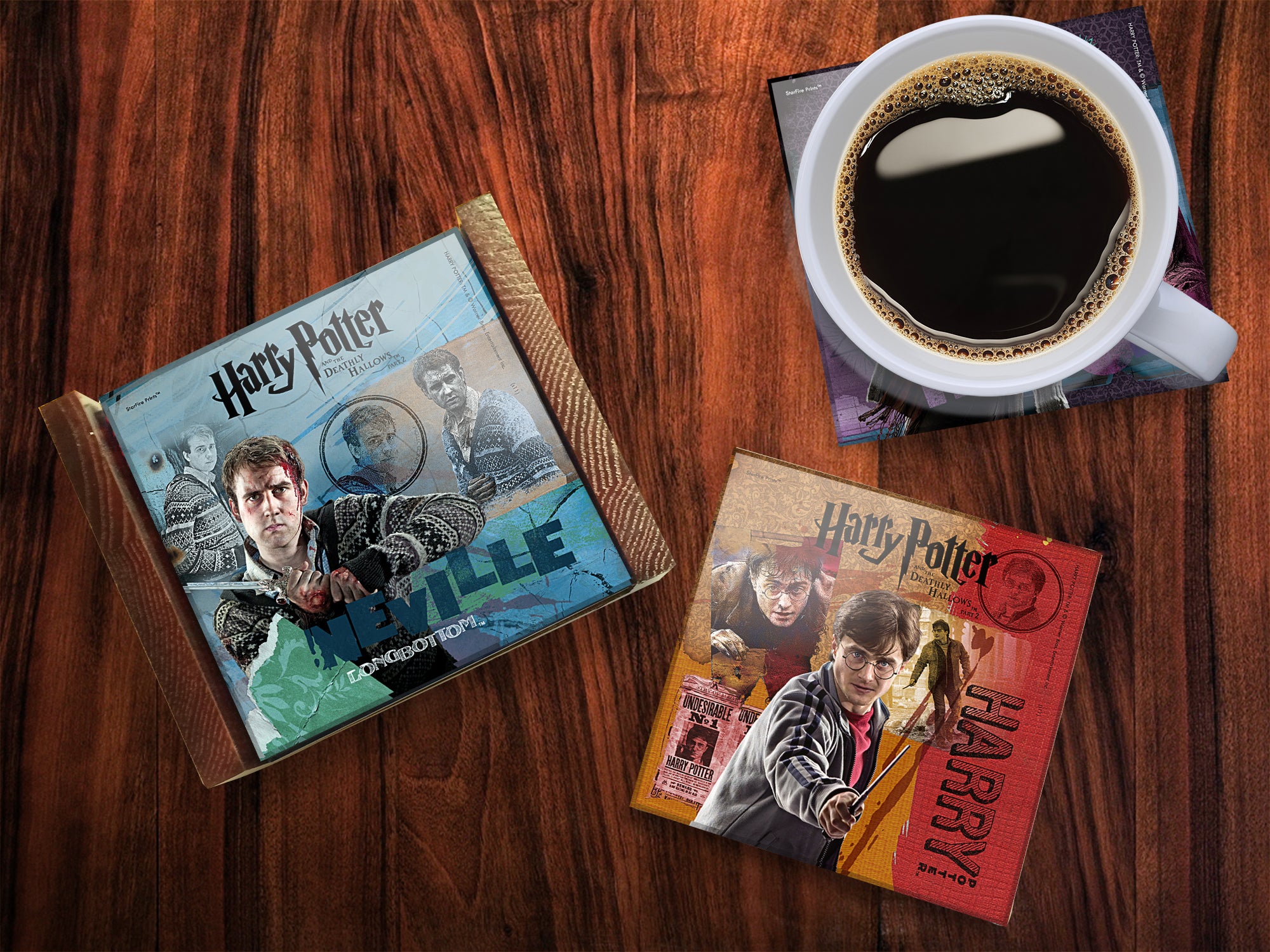 Harry Potter (The Deathly Hallows: Part 2) StarFire Prints™ Glass Coaster Set of Four SPCSTR099