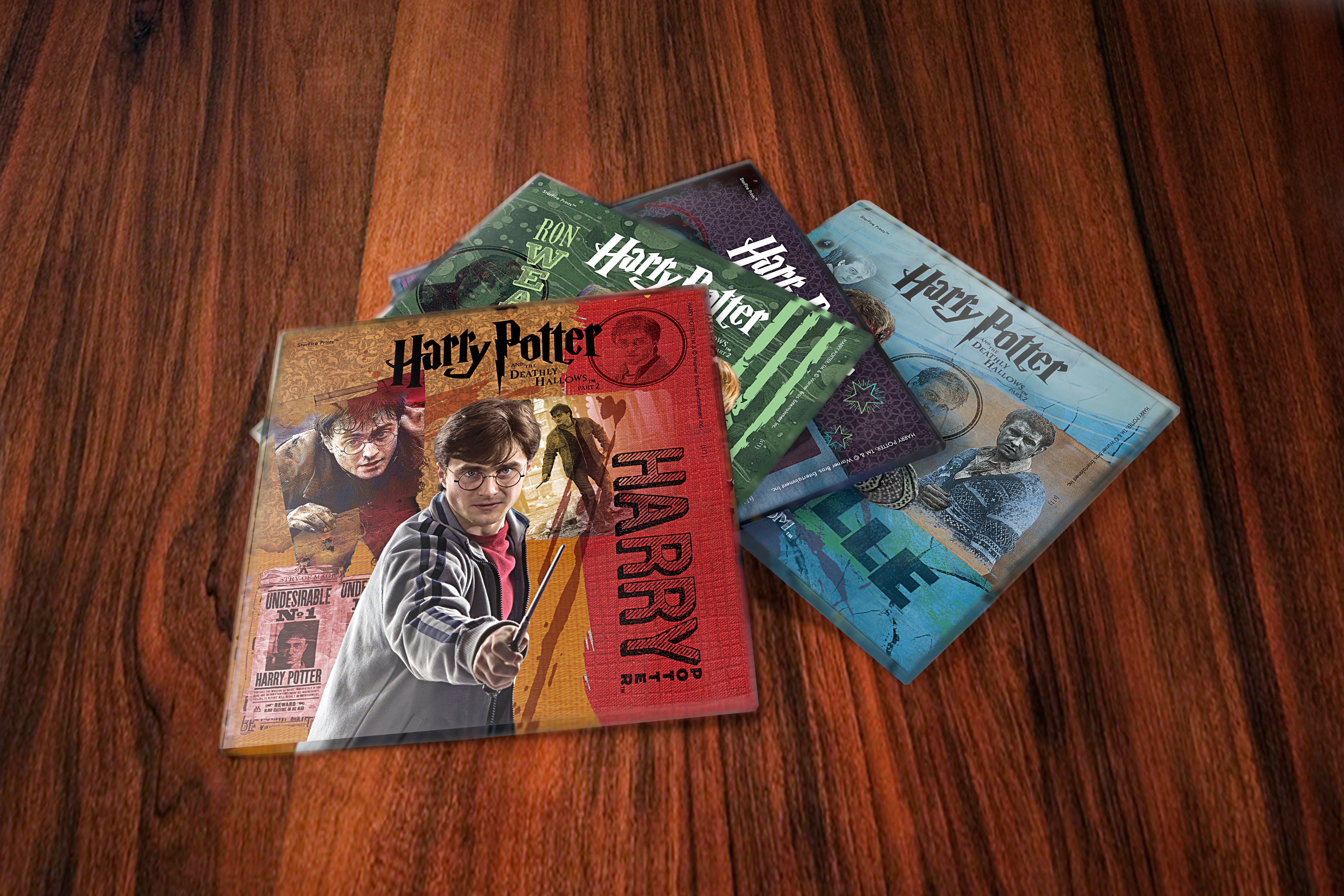 Harry Potter (The Deathly Hallows: Part 2) StarFire Prints™ Glass Coaster Set of Four SPCSTR099