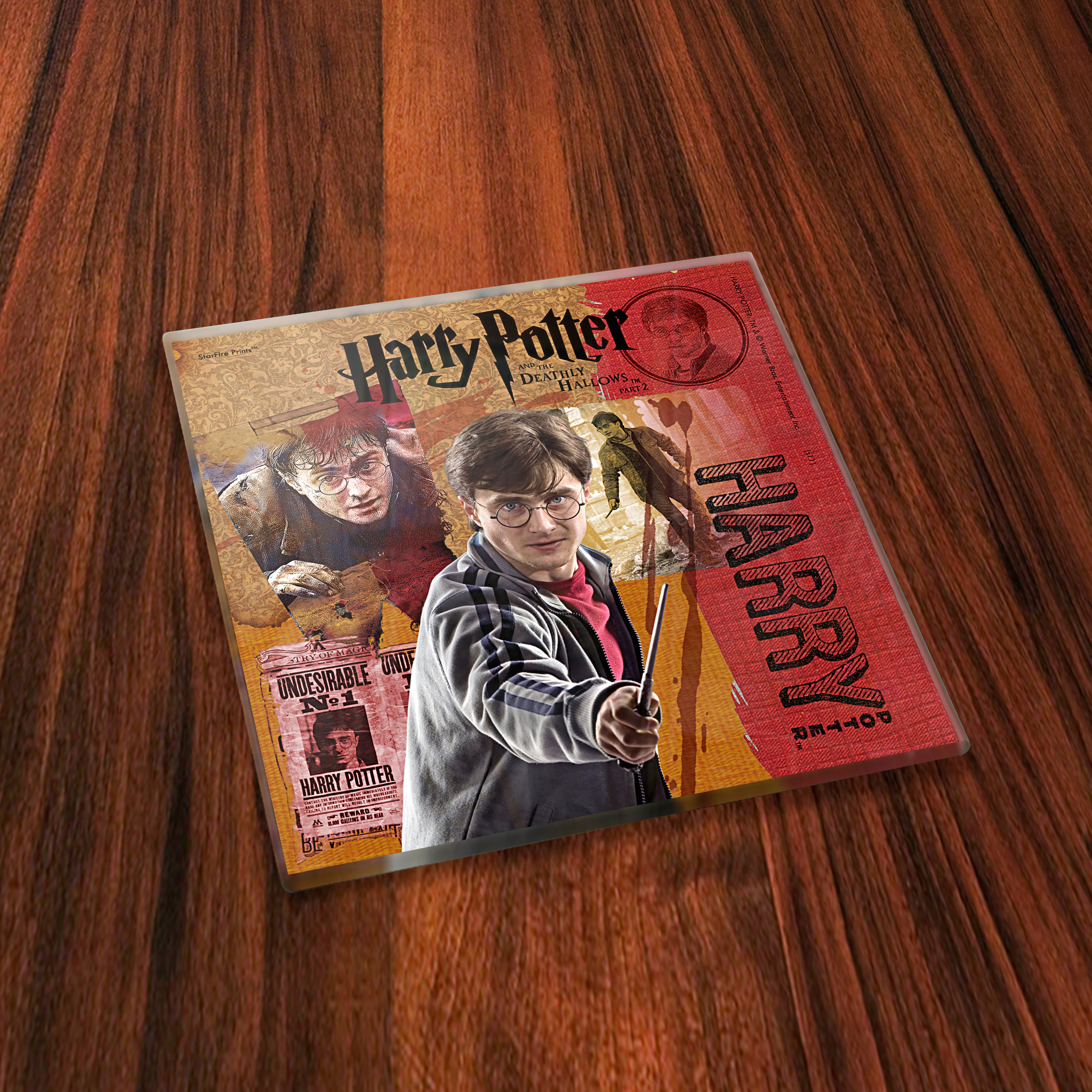 Harry Potter (The Deathly Hallows: Part 2) StarFire Prints™ Glass Coaster Set of Four SPCSTR099