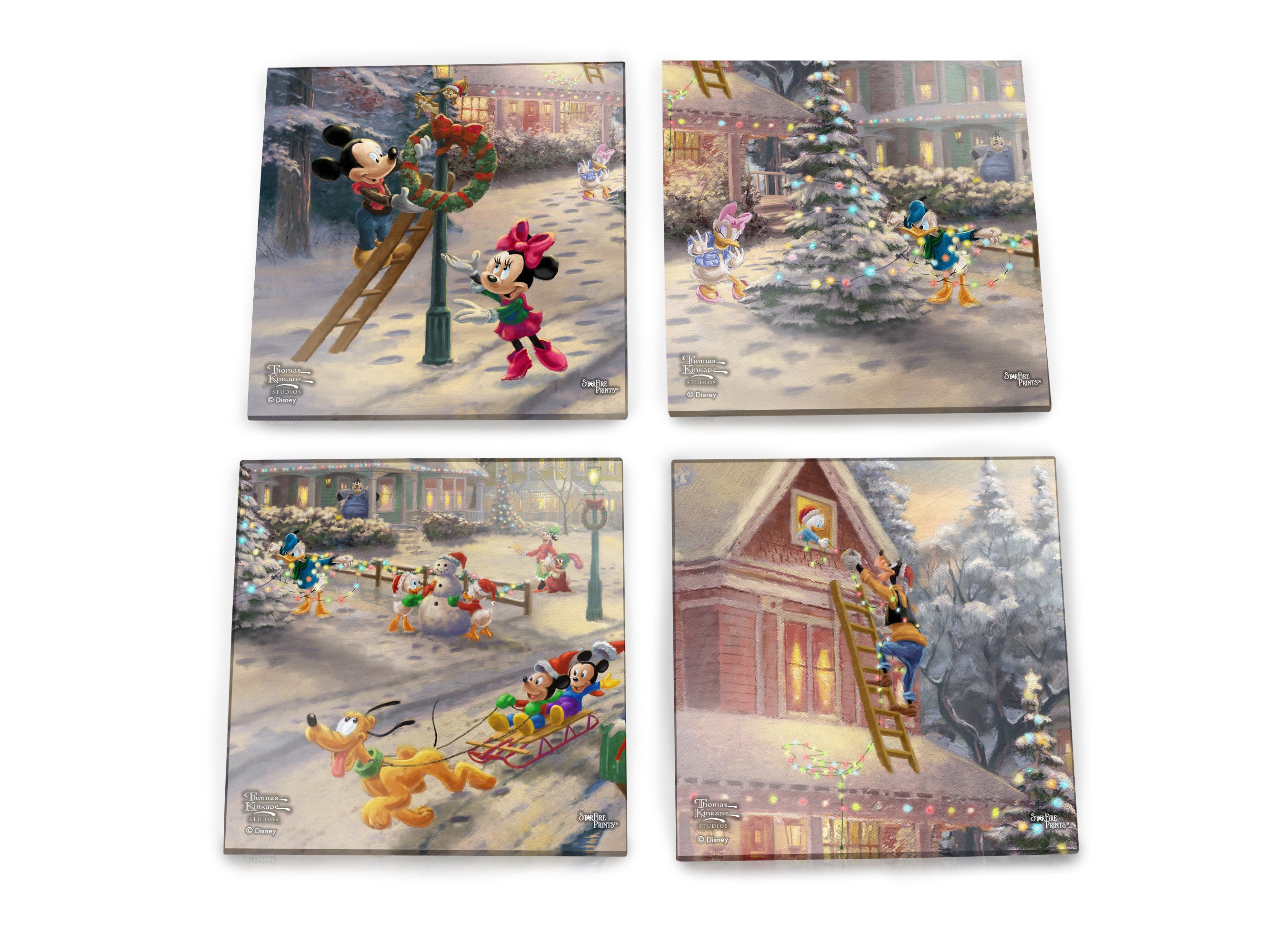 Disney (Mickey's Victorian Christmas) StarFire Prints™ Glass Coaster Set of Four SPCSTR1002