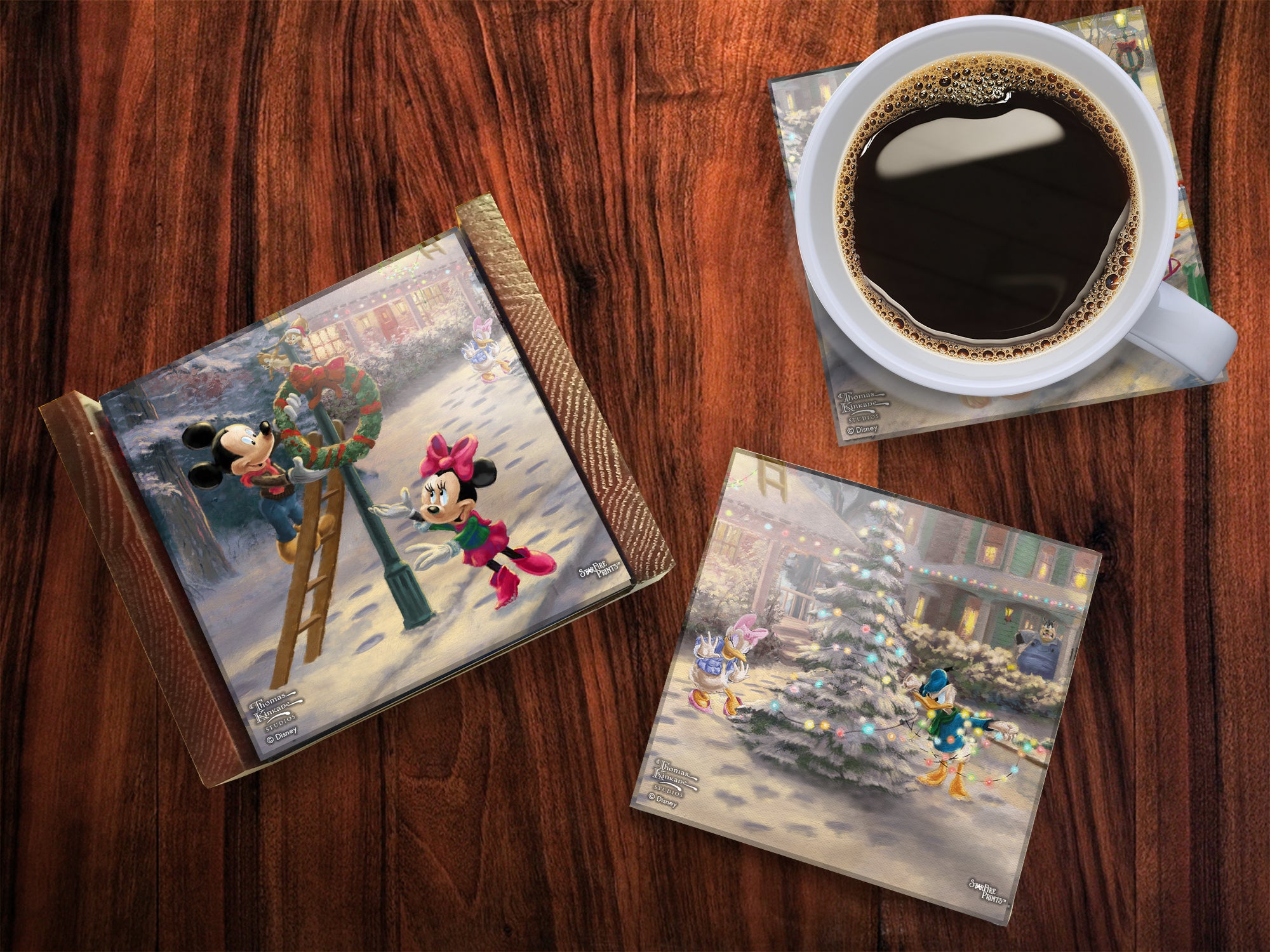 Disney (Mickey's Victorian Christmas) StarFire Prints™ Glass Coaster Set of Four SPCSTR1002