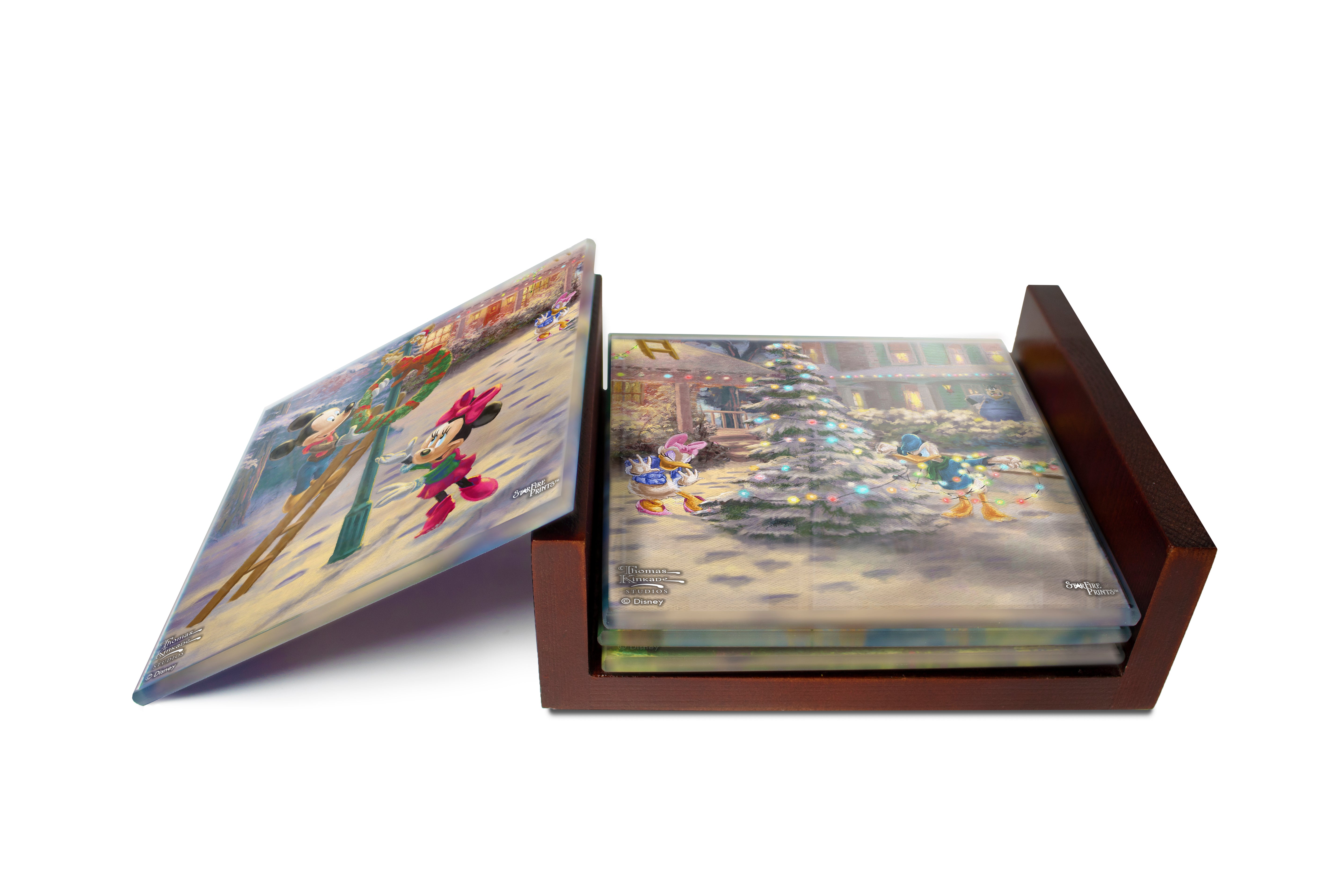 Disney (Mickey's Victorian Christmas) StarFire Prints™ Glass Coaster Set of Four SPCSTR1002