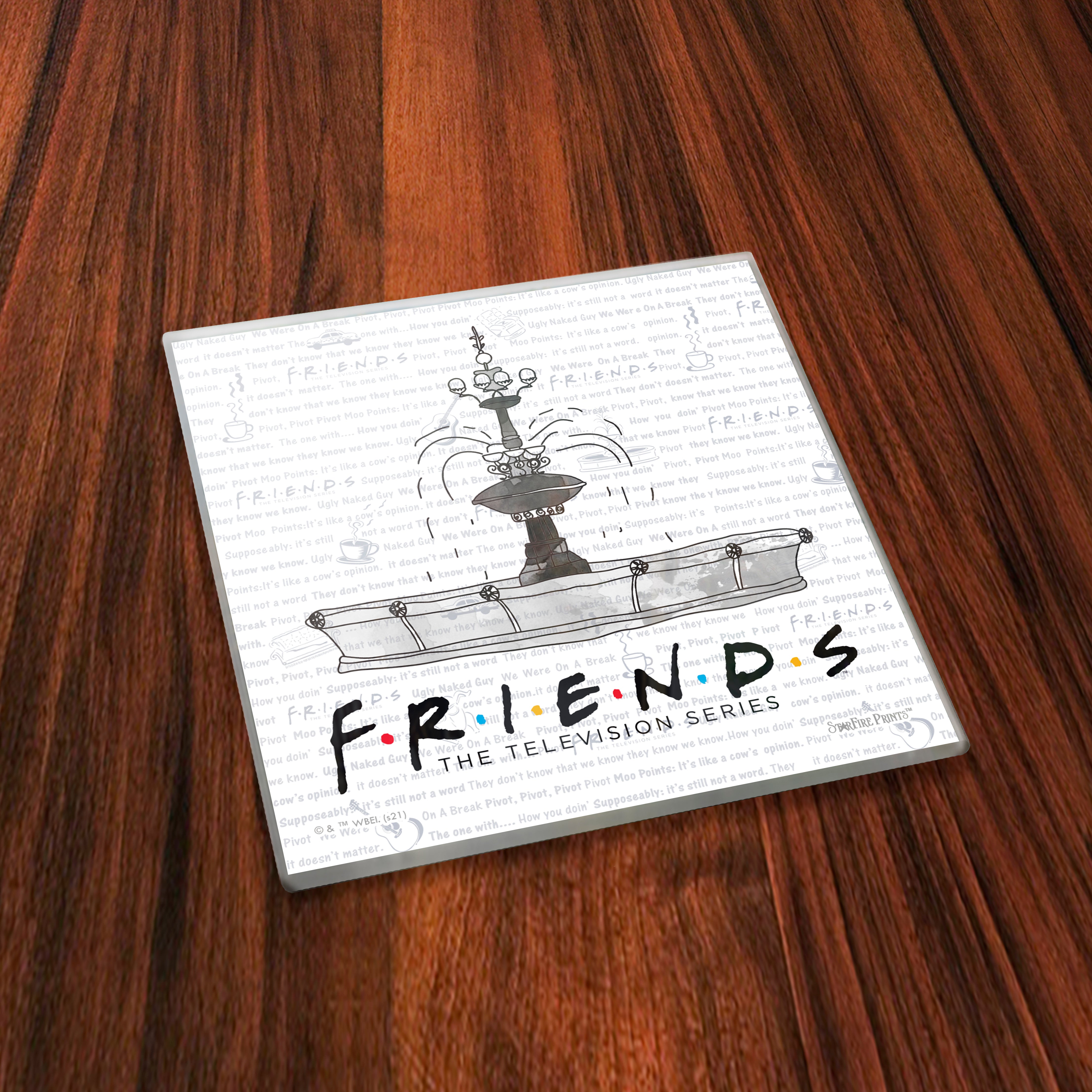 Friends: The Television Show (Quotes) StarFire Prints™ Glass Coaster Set of Four SPCSTR1061