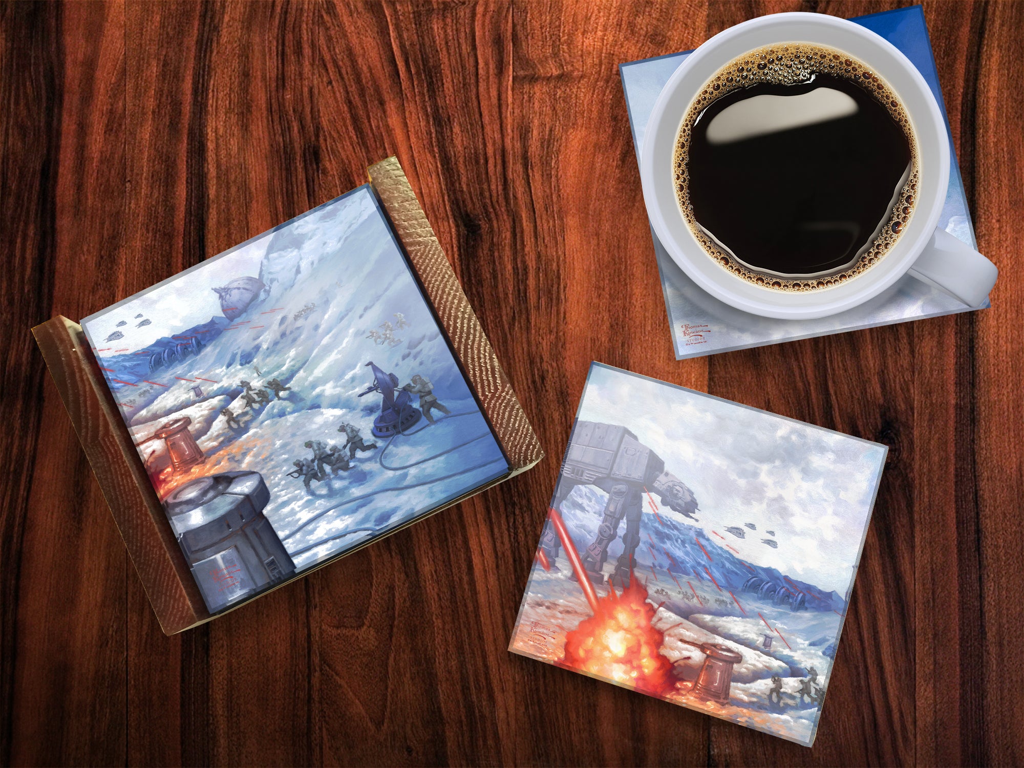 Star Wars (The Battle of Hoth) StarFire Prints™ Glass Coaster Set of Four SPCSTR1111