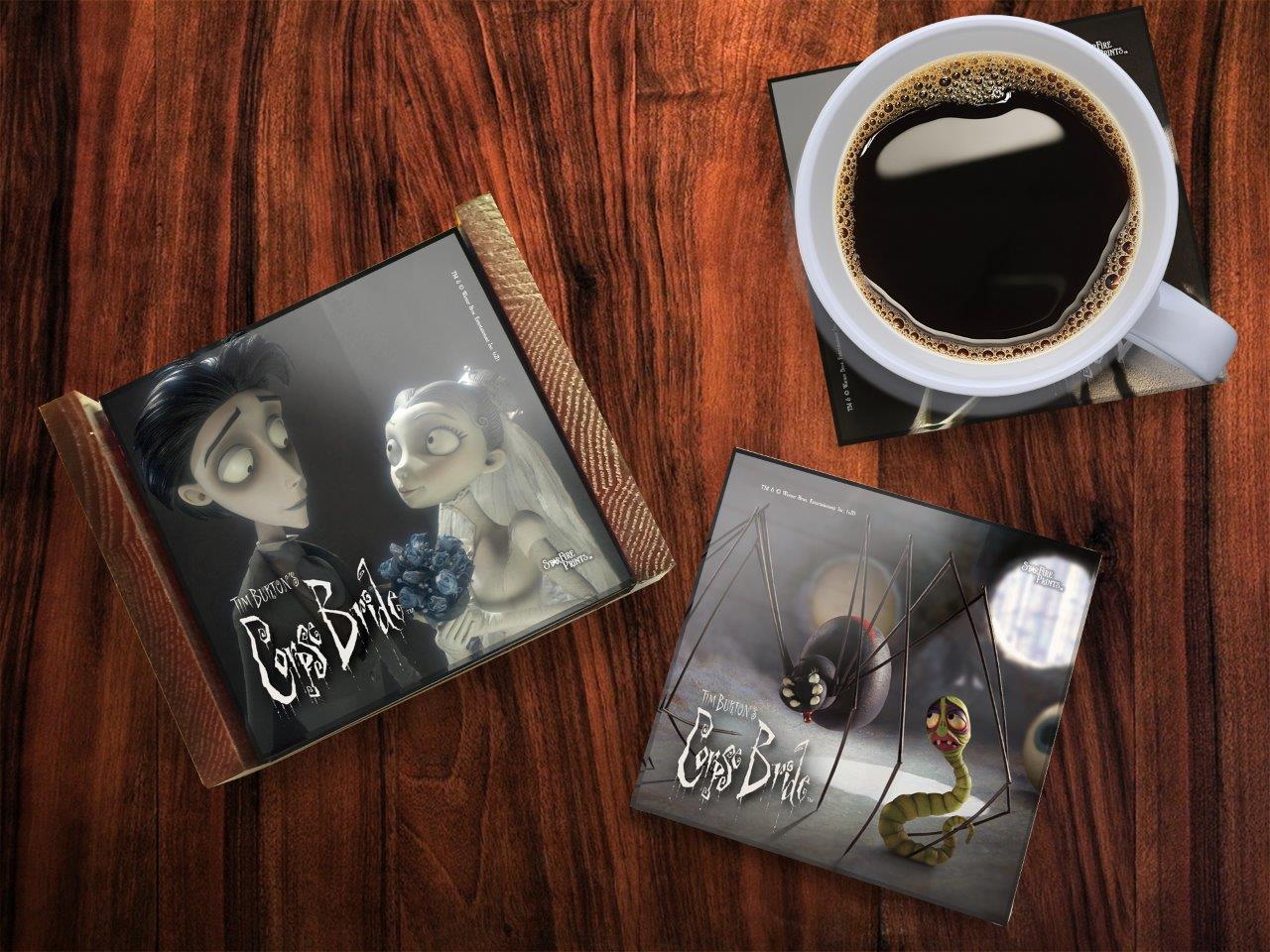 Corpse Bride (Set 1) StarFire Prints™ StarFire Prints™ Glass Coaster Set of Four SPCSTR117