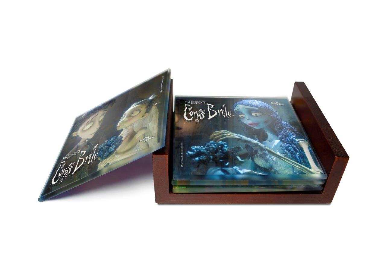 Corpse Bride (Set 1) StarFire Prints™ StarFire Prints™ Glass Coaster Set of Four SPCSTR117
