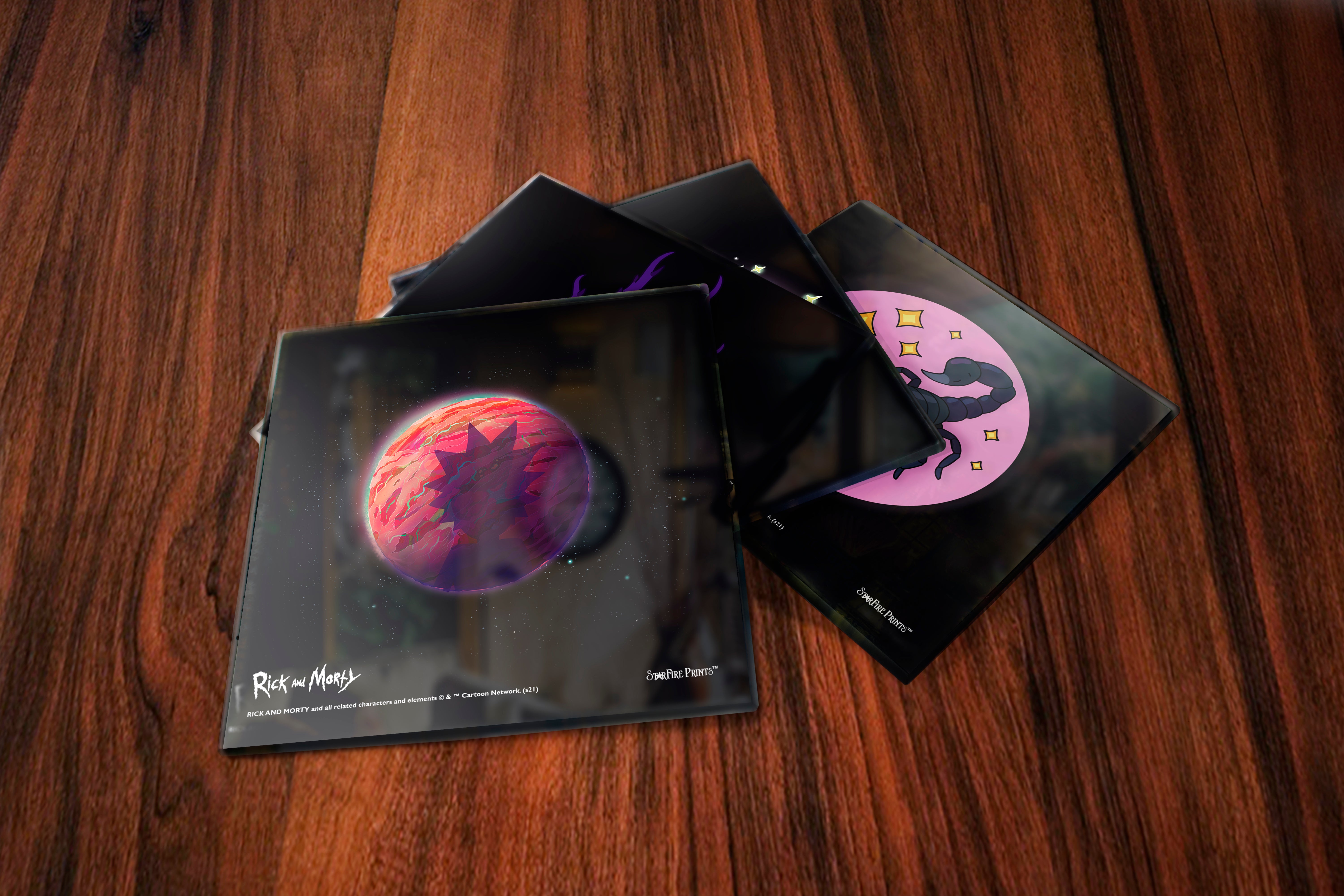 Rick and Morty (Icons) StarFire Prints™ Glass Coaster Set of Four SPCSTR1184