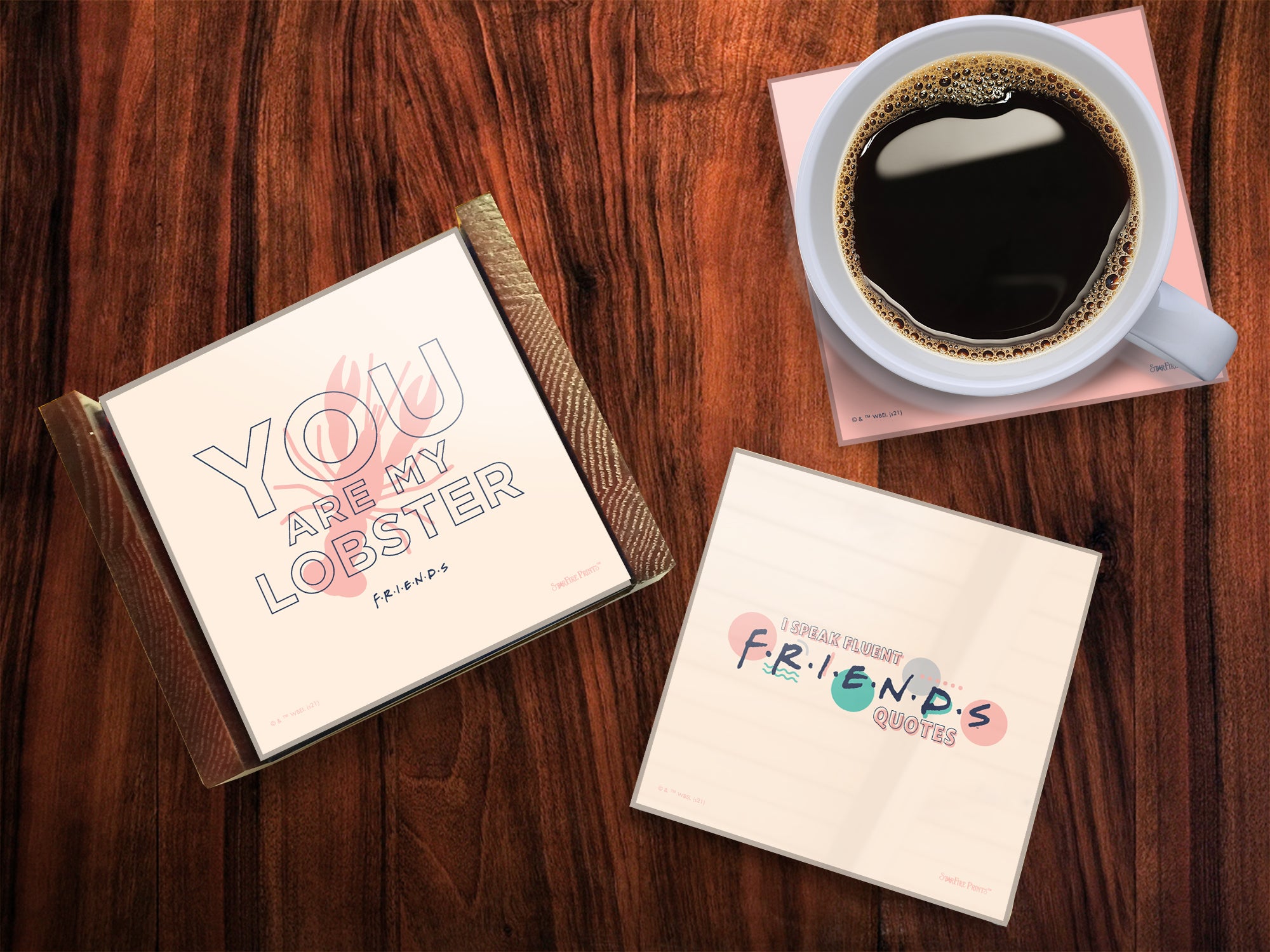 Friends: The Television Show (Simply Friends) StarFire Prints™ Glass Coaster Set of Four SPCSTR1190