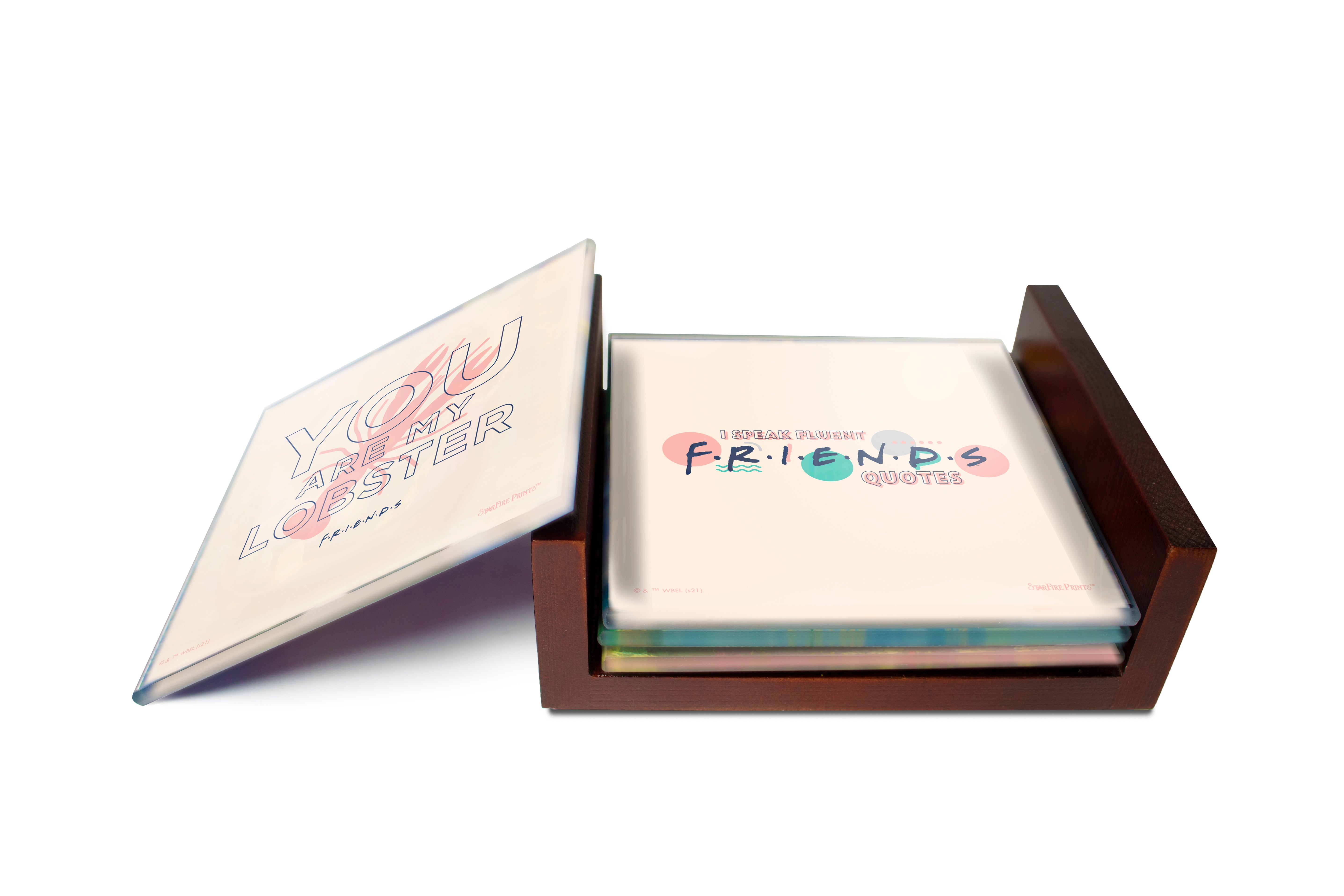 Friends: The Television Show (Simply Friends) StarFire Prints™ Glass Coaster Set of Four SPCSTR1190