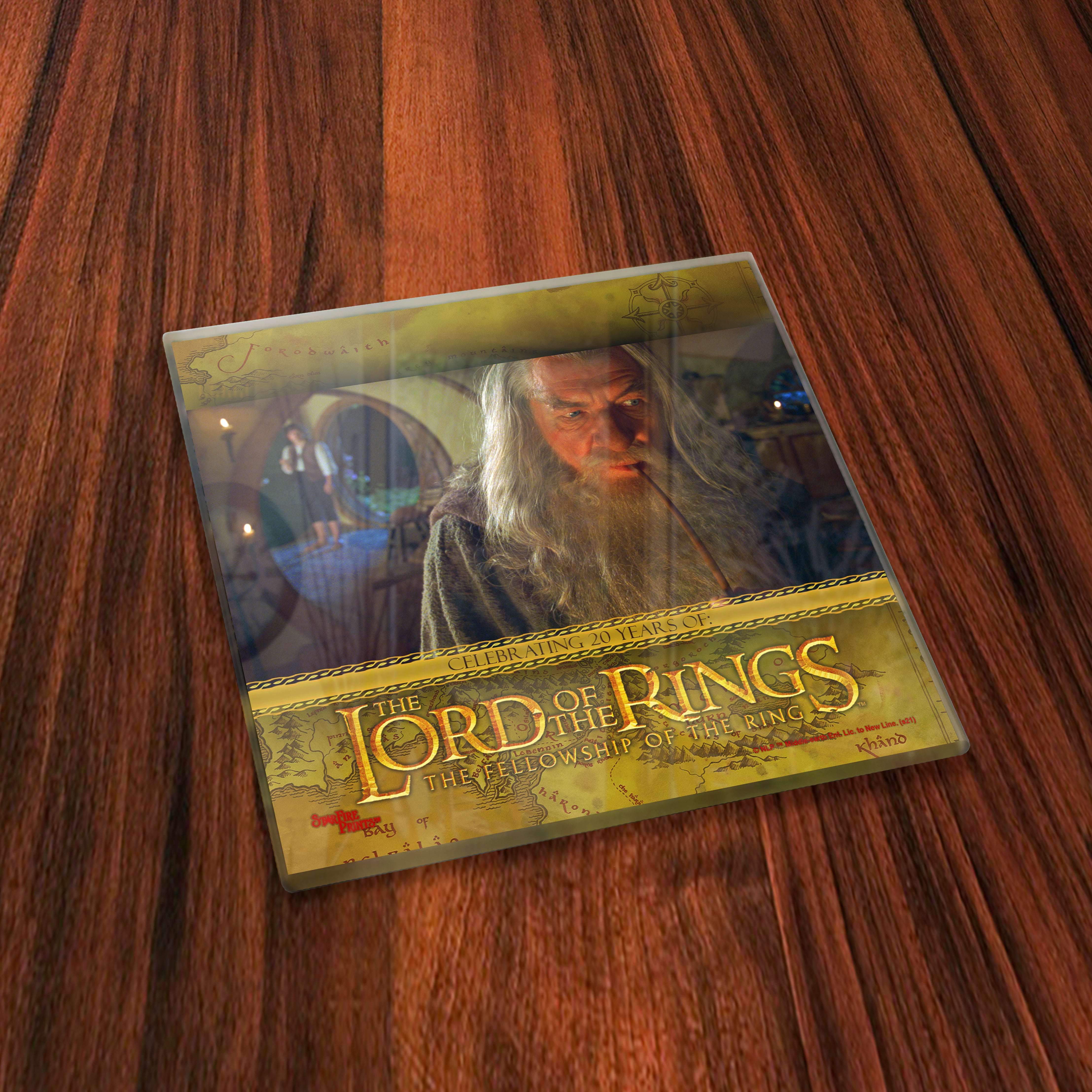 Lord of the Rings: The Fellowship of the Ring  (20th Anniversary) StarFire Prints™ Glass Coaster Set of Four SPCSTR1195