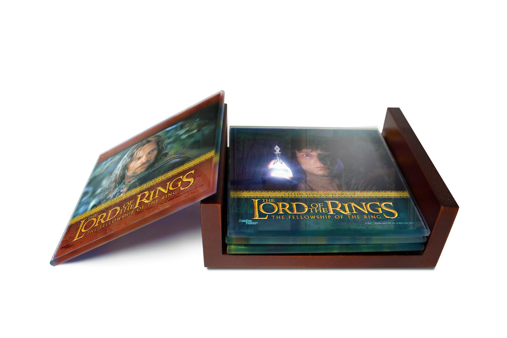 Lord of the Rings: The Fellowship of the Ring  (20th Anniversary) StarFire Prints™ Glass Coaster Set of Four SPCSTR1195