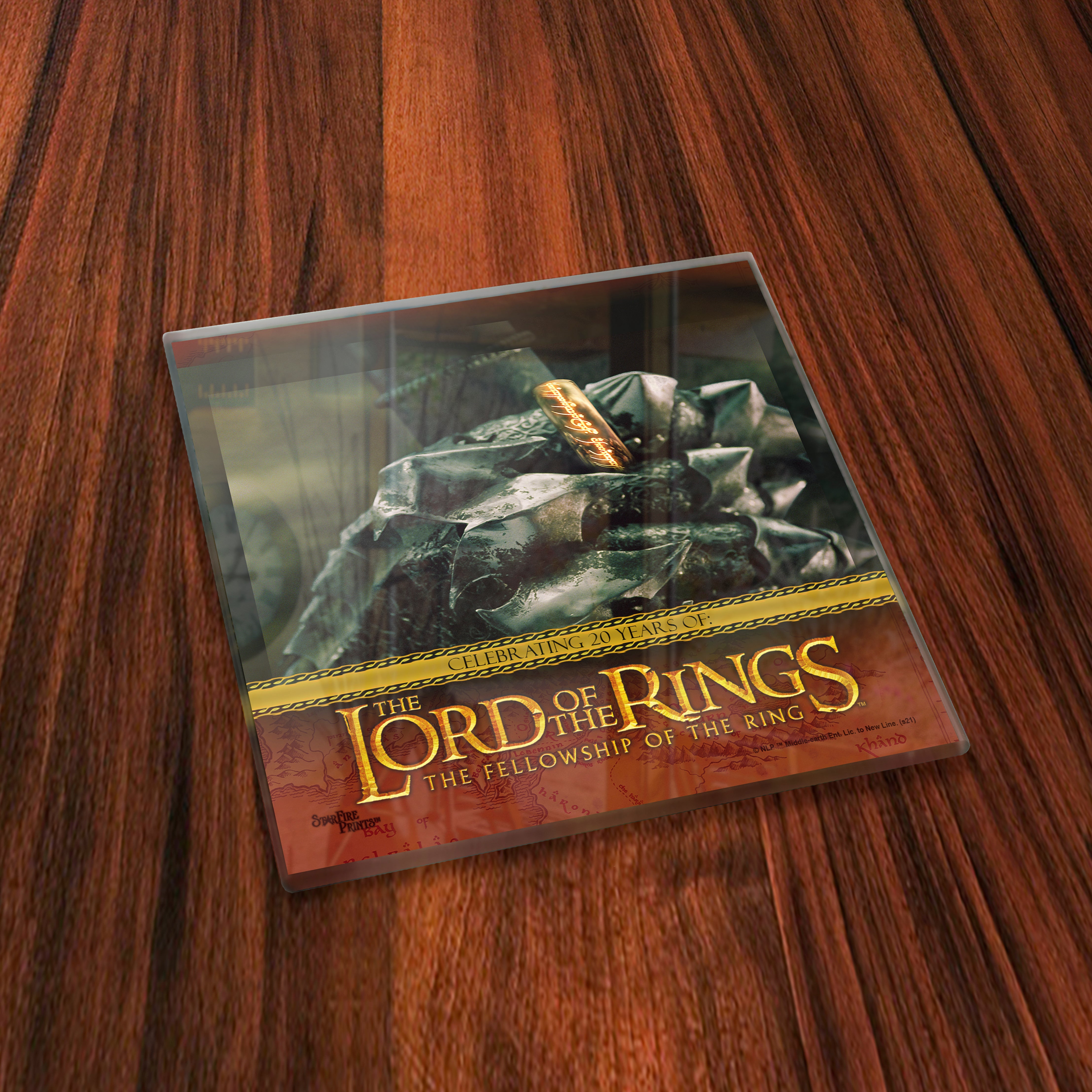 Lord of the Rings: The Fellowship of the Ring  (20th Anniversary) StarFire Prints™ Glass Coaster Set of Four SPCSTR1196