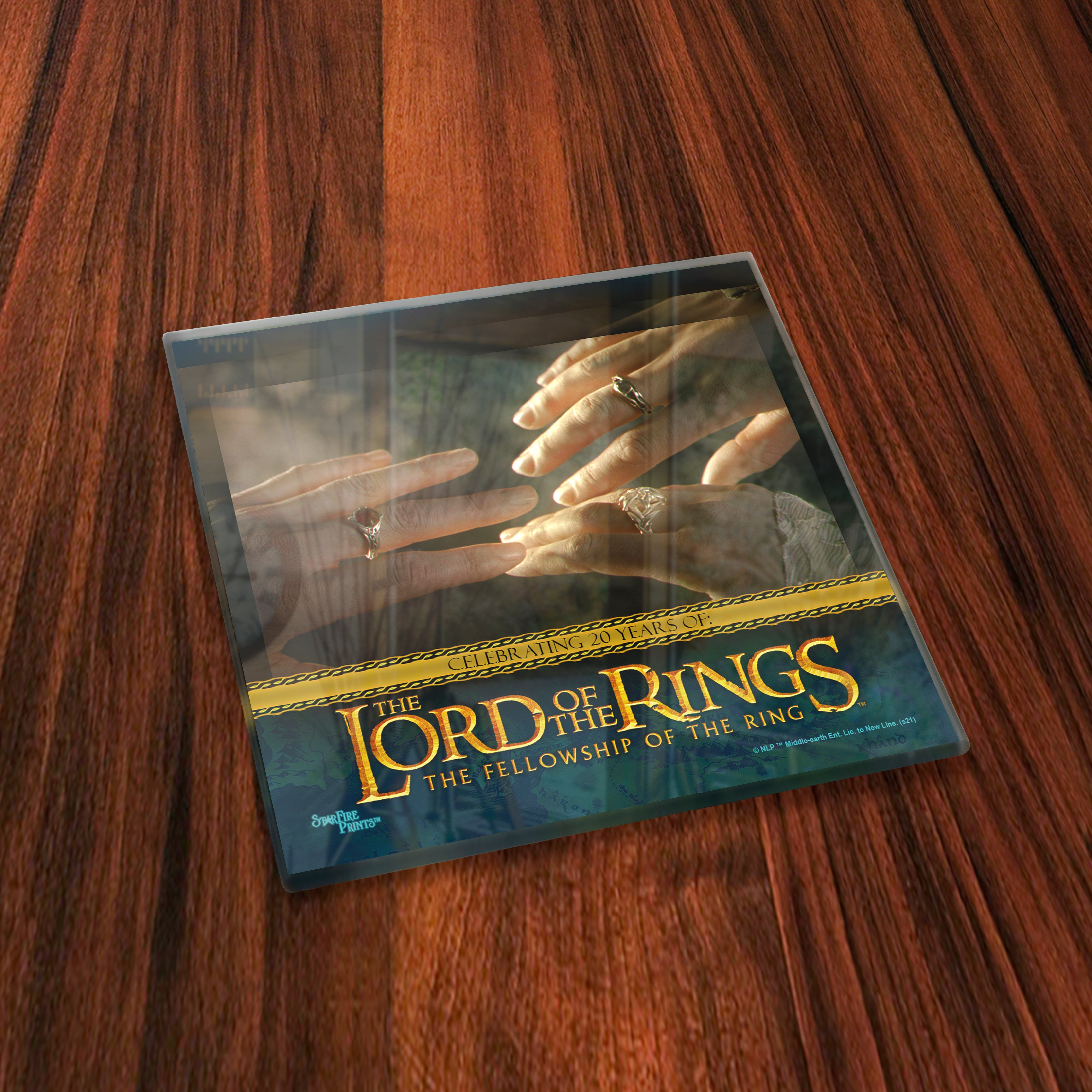 Lord of the Rings: The Fellowship of the Ring  (20th Anniversary) StarFire Prints™ Glass Coaster Set of Four SPCSTR1196