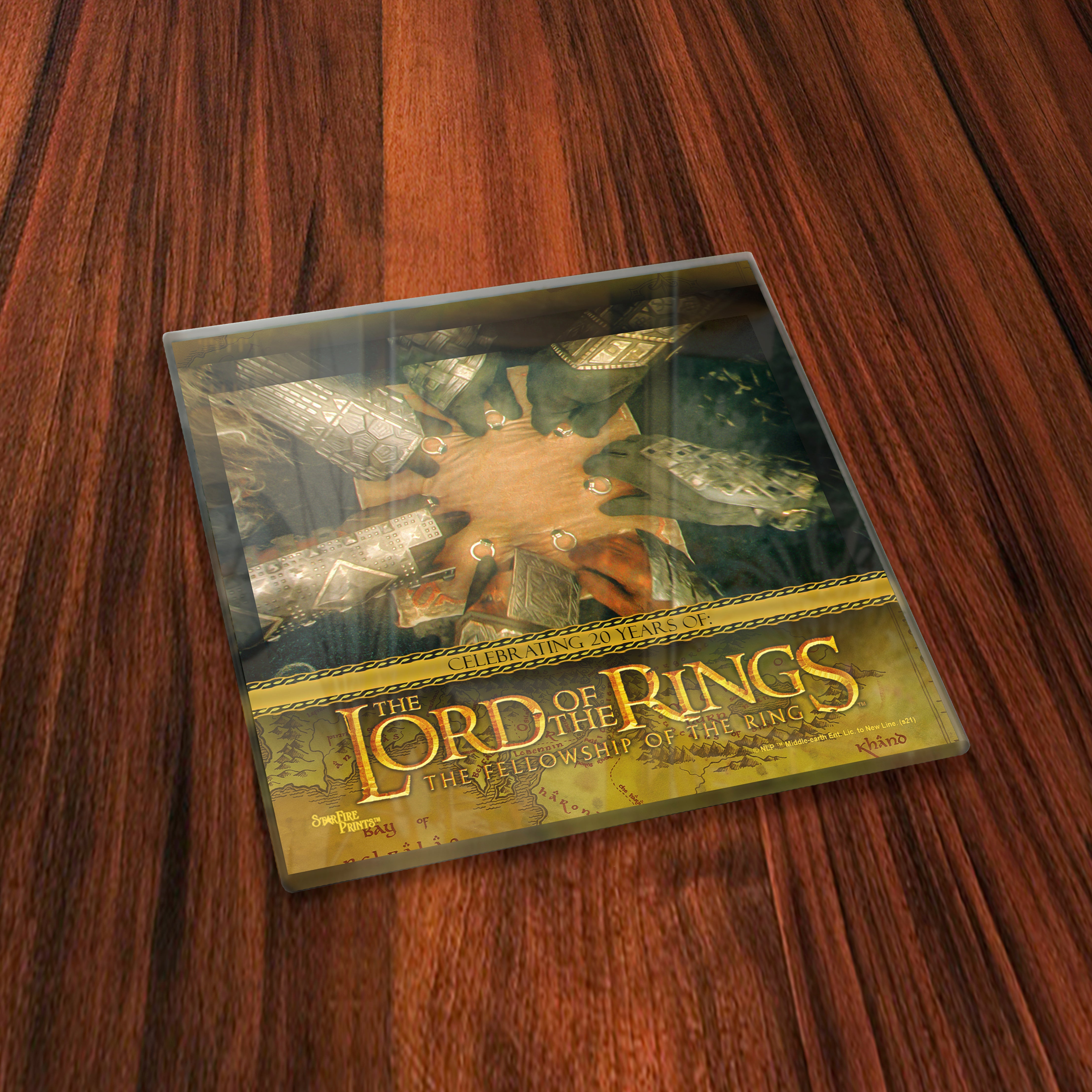 Lord of the Rings: The Fellowship of the Ring  (20th Anniversary) StarFire Prints™ Glass Coaster Set of Four SPCSTR1196