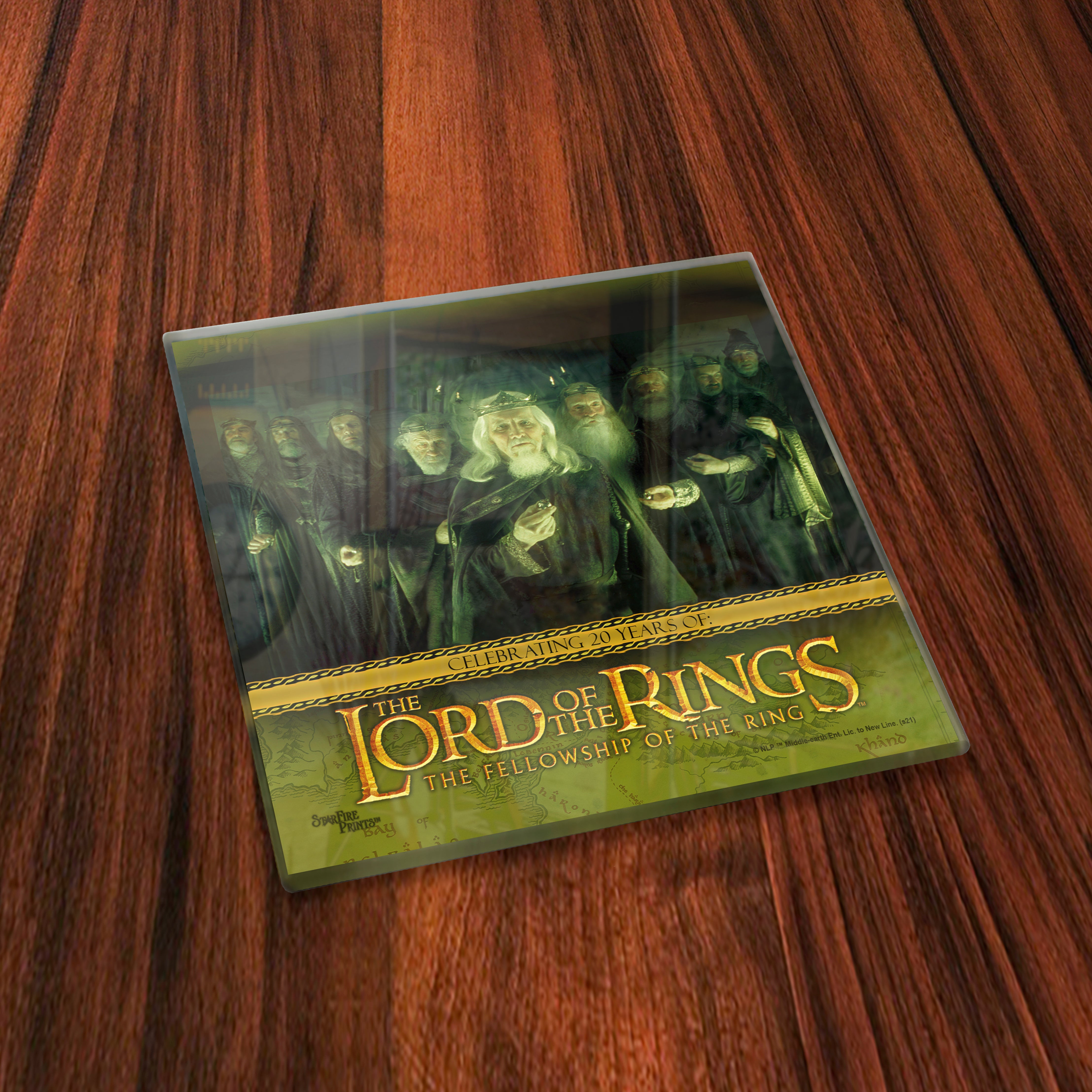 Lord of the Rings: The Fellowship of the Ring  (20th Anniversary) StarFire Prints™ Glass Coaster Set of Four SPCSTR1196