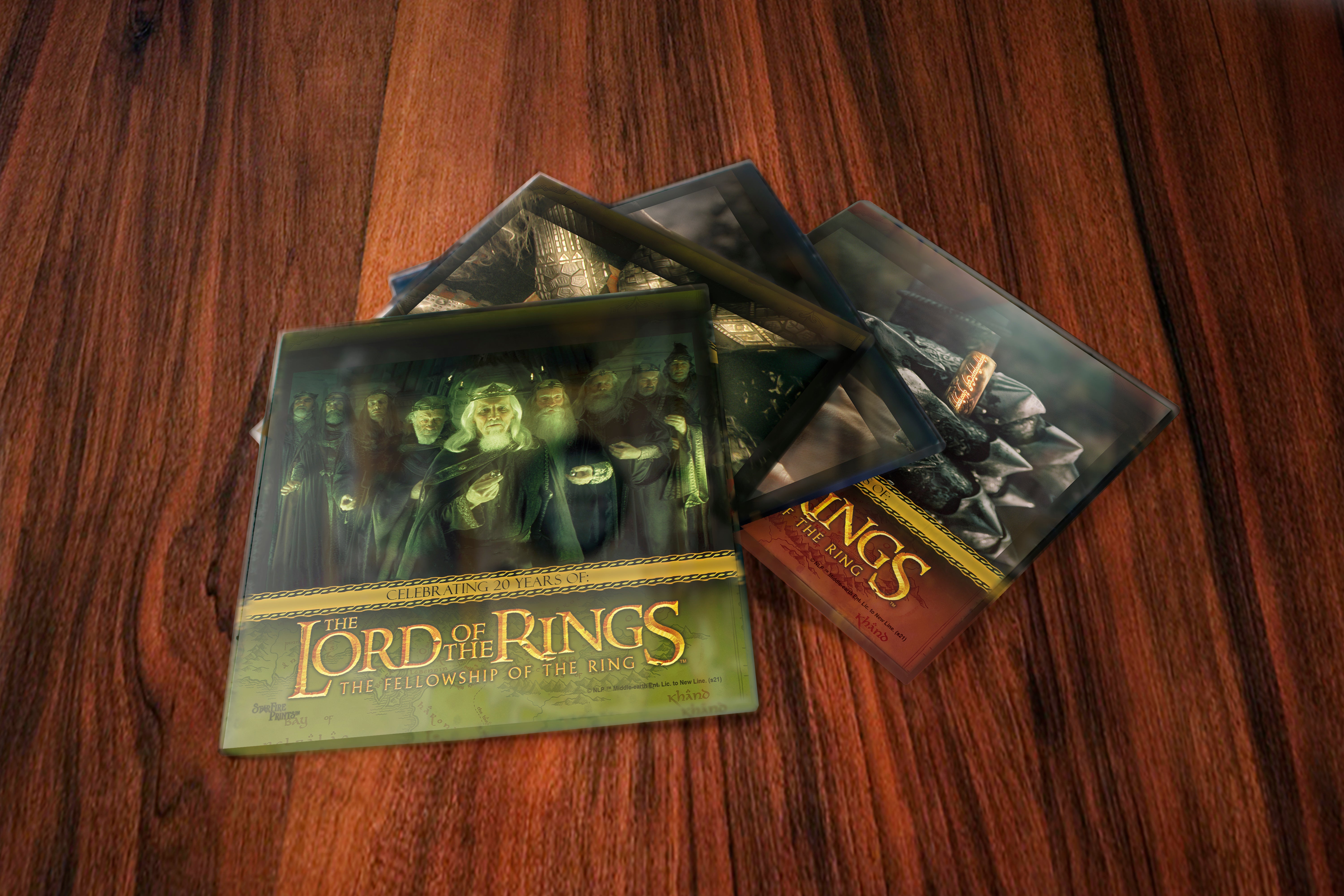 Lord of the Rings: The Fellowship of the Ring  (20th Anniversary) StarFire Prints™ Glass Coaster Set of Four SPCSTR1196